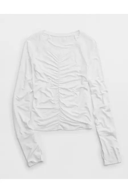 OFFLINE By Aerie Thumbs Up Ruched Long Sleeve T-Shirt Women's Product Image