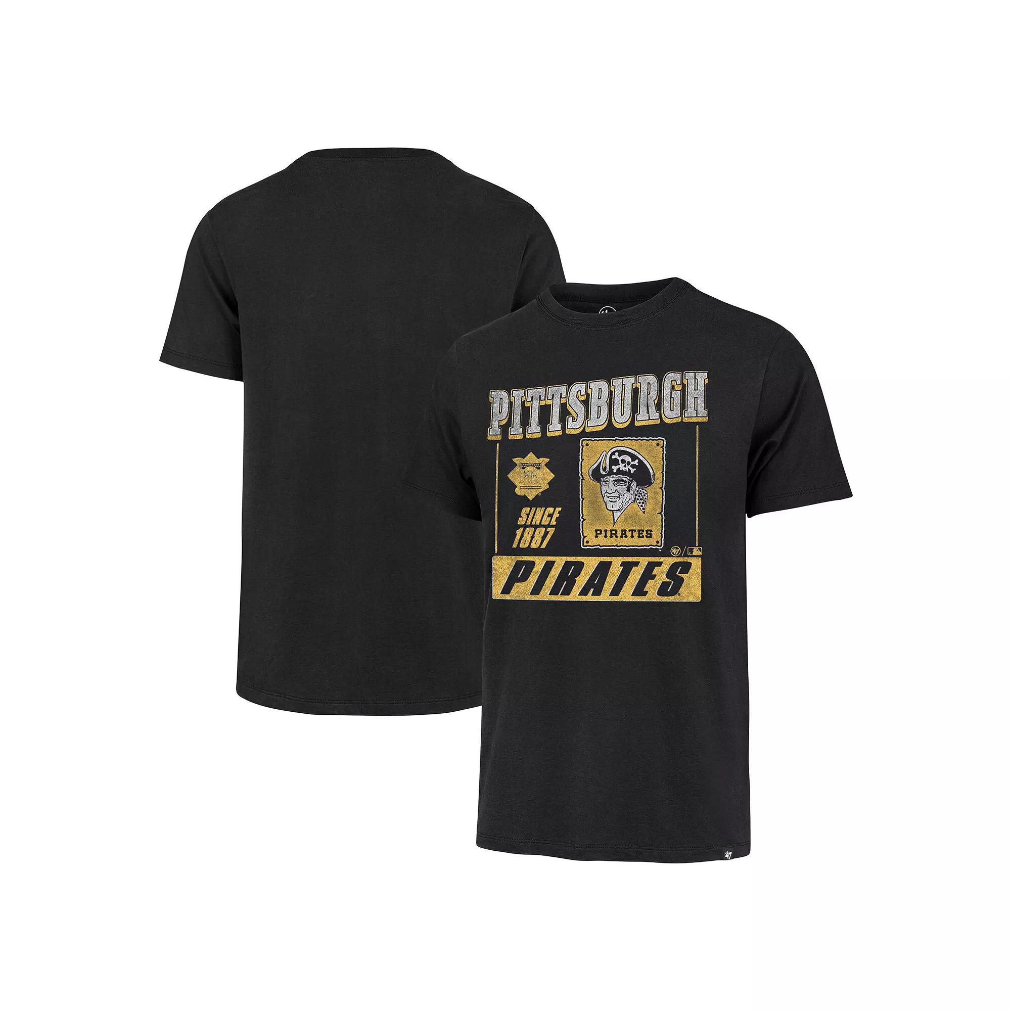 Men's '47 Black Pittsburgh Pirates Outlast Franklin T-Shirt,  Product Image