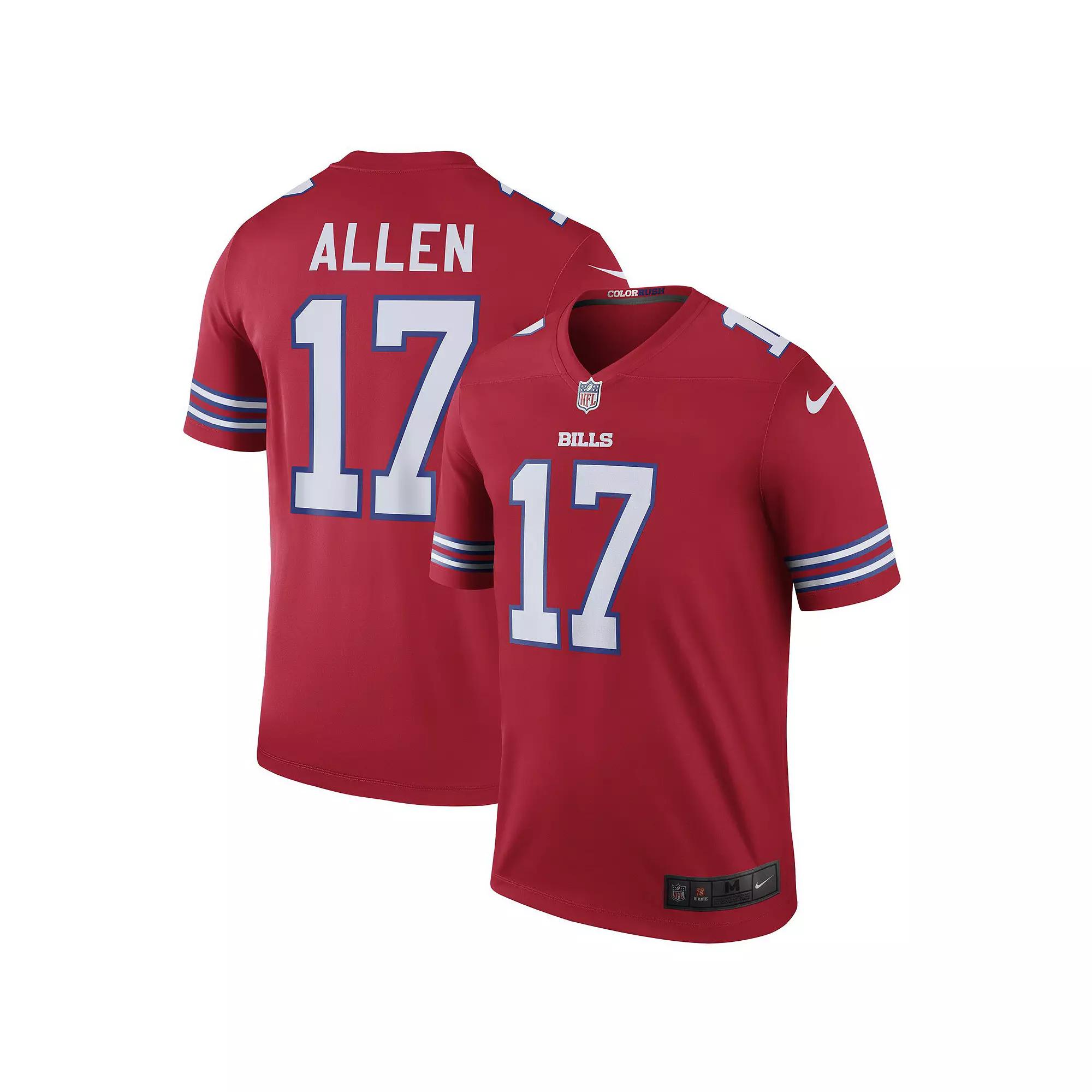 Men's Nike Josh Allen Red Buffalo Bills Color Rush Legend Jersey,  Product Image