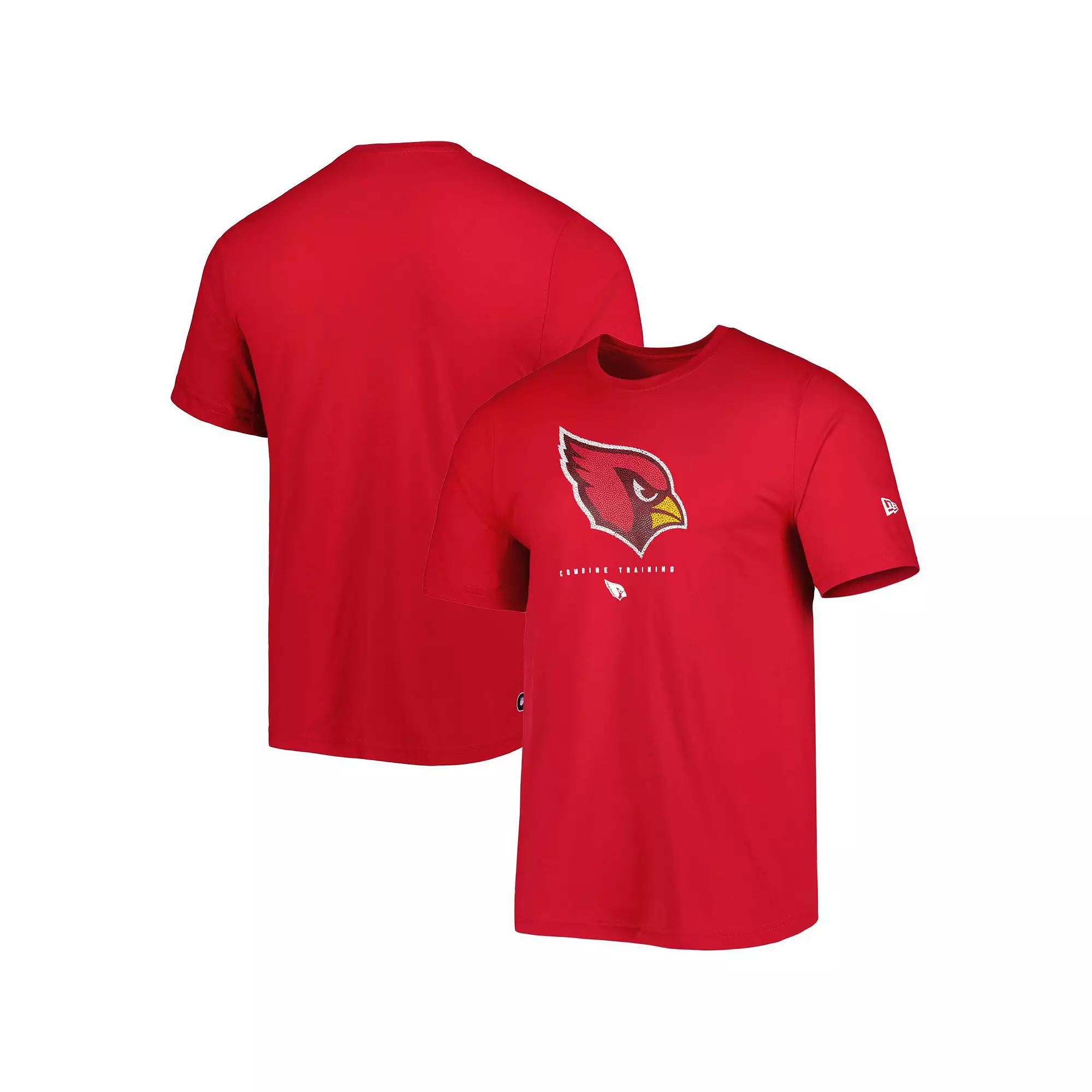 Men's New Era Cardinal Arizona Cardinals Combine Authentic Ball Logo T-Shirt,  Product Image