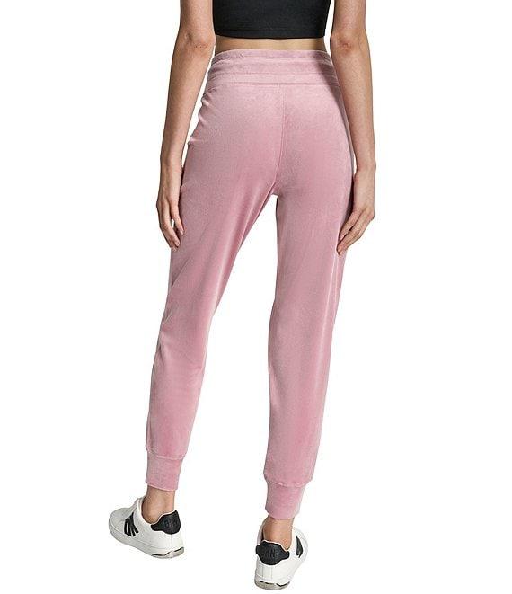 DKNY Sport by Donna Karan Coordinating Mid-Rise Cuffed Slim Fit Velour Joggers Product Image