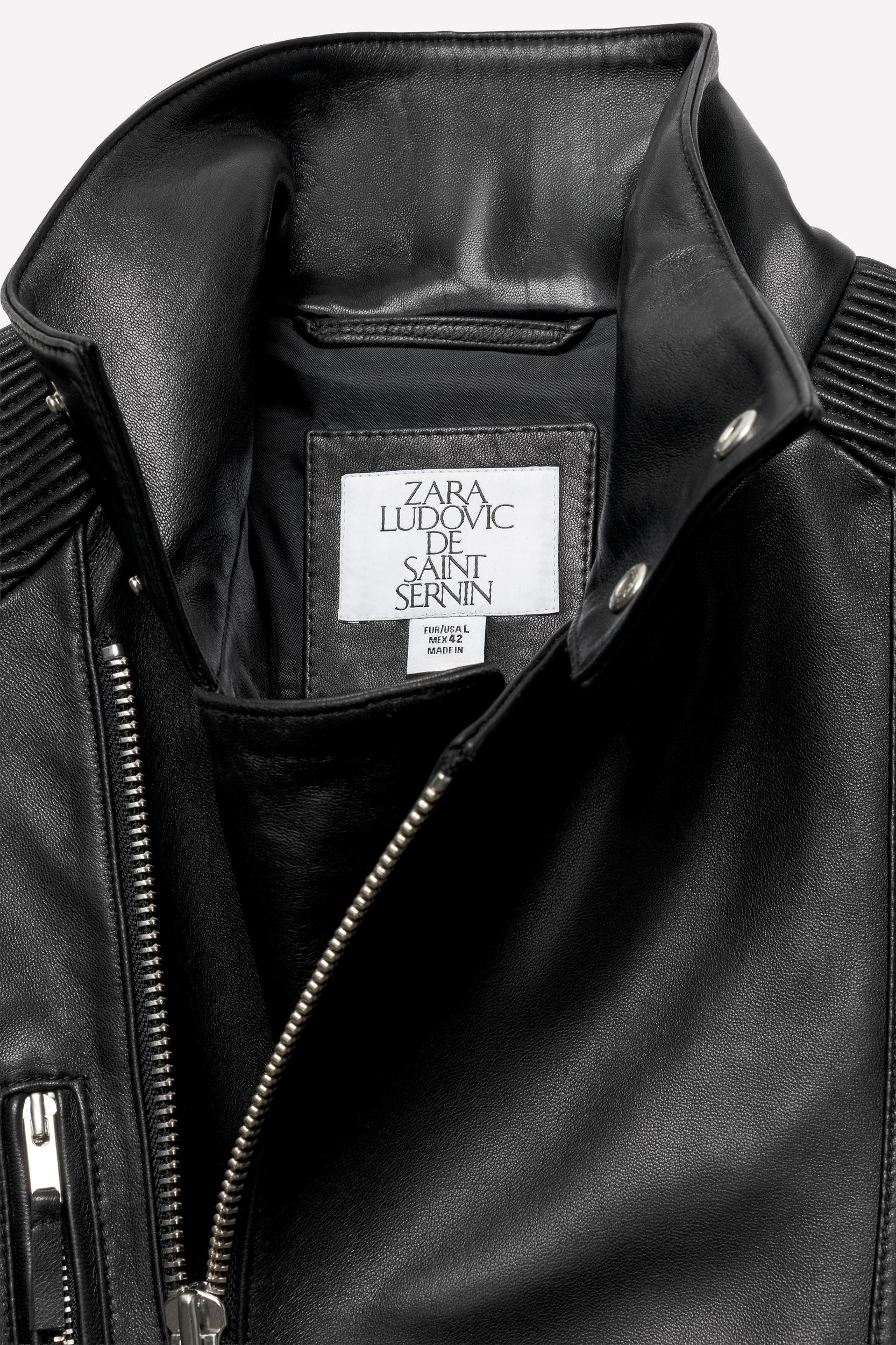 LUDOVIC DE SAINT SERNIN x ZARA LEATHER BIKER JACKET Product Image