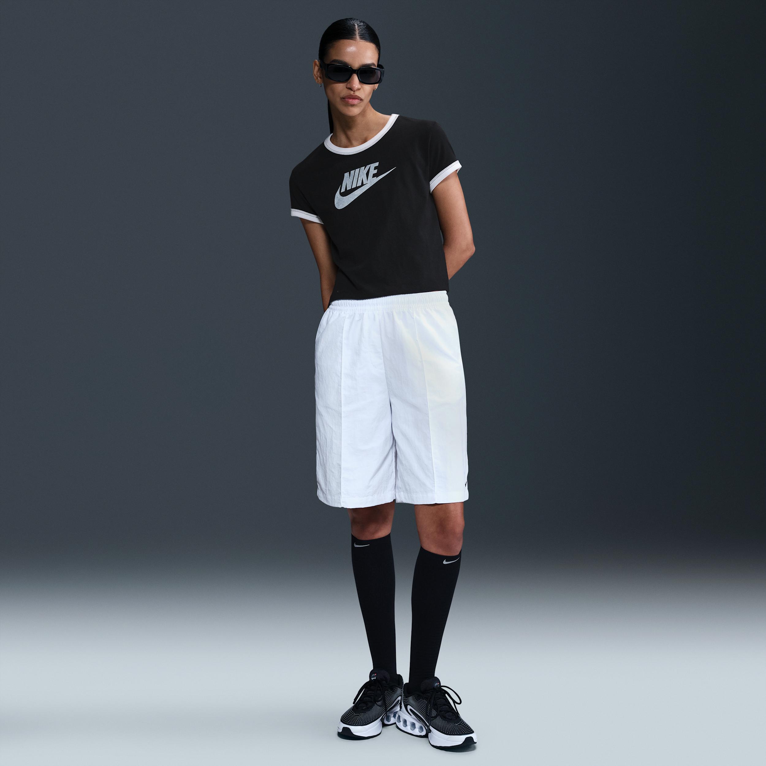 Womens Nike Sportswear Graphic Ringer T-Shirt | IF4072-010 Product Image