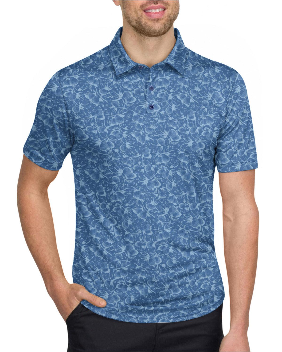 Three Sixty Six Men’s Print Golf Polos Male Product Image