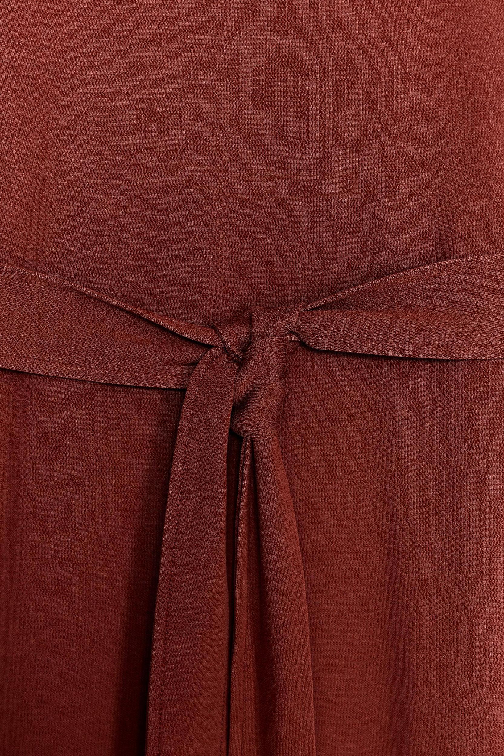 BELTED INTERLOCK DRESS Product Image