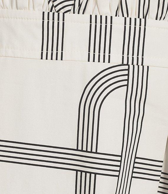 Le' AL.X Knot Print Woven Ruched Straight Keyhole Neck Spaghetti Strap A-Line Midi Coordinating Dress Product Image