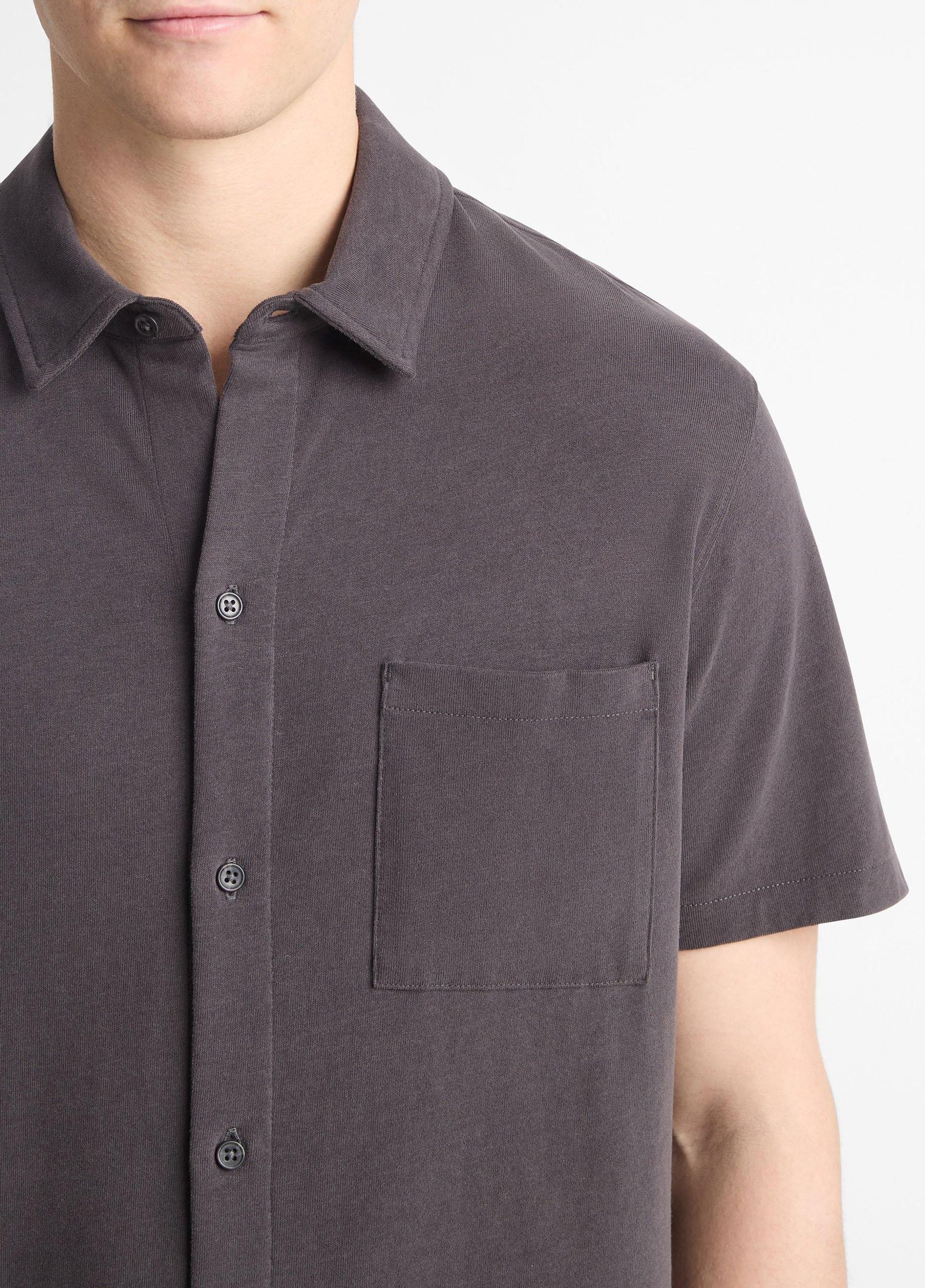 Mens Cotton Button-Front Shirt Product Image