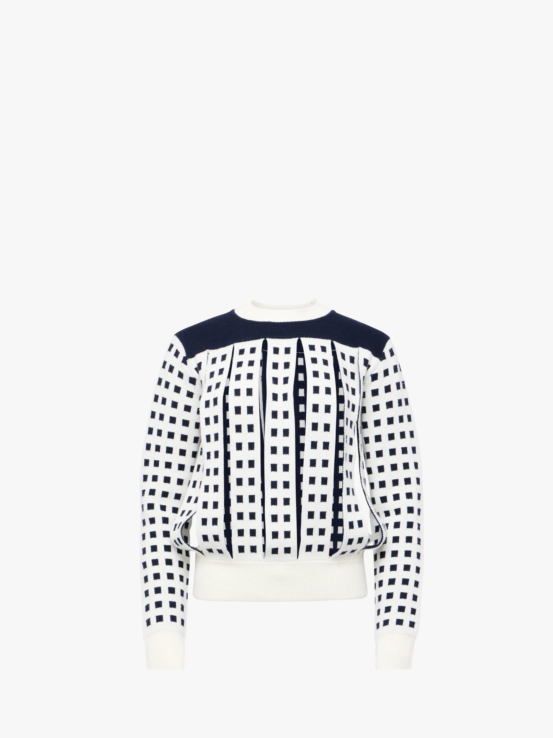 JACQUARD PANEL SLIT SWEATER Product Image