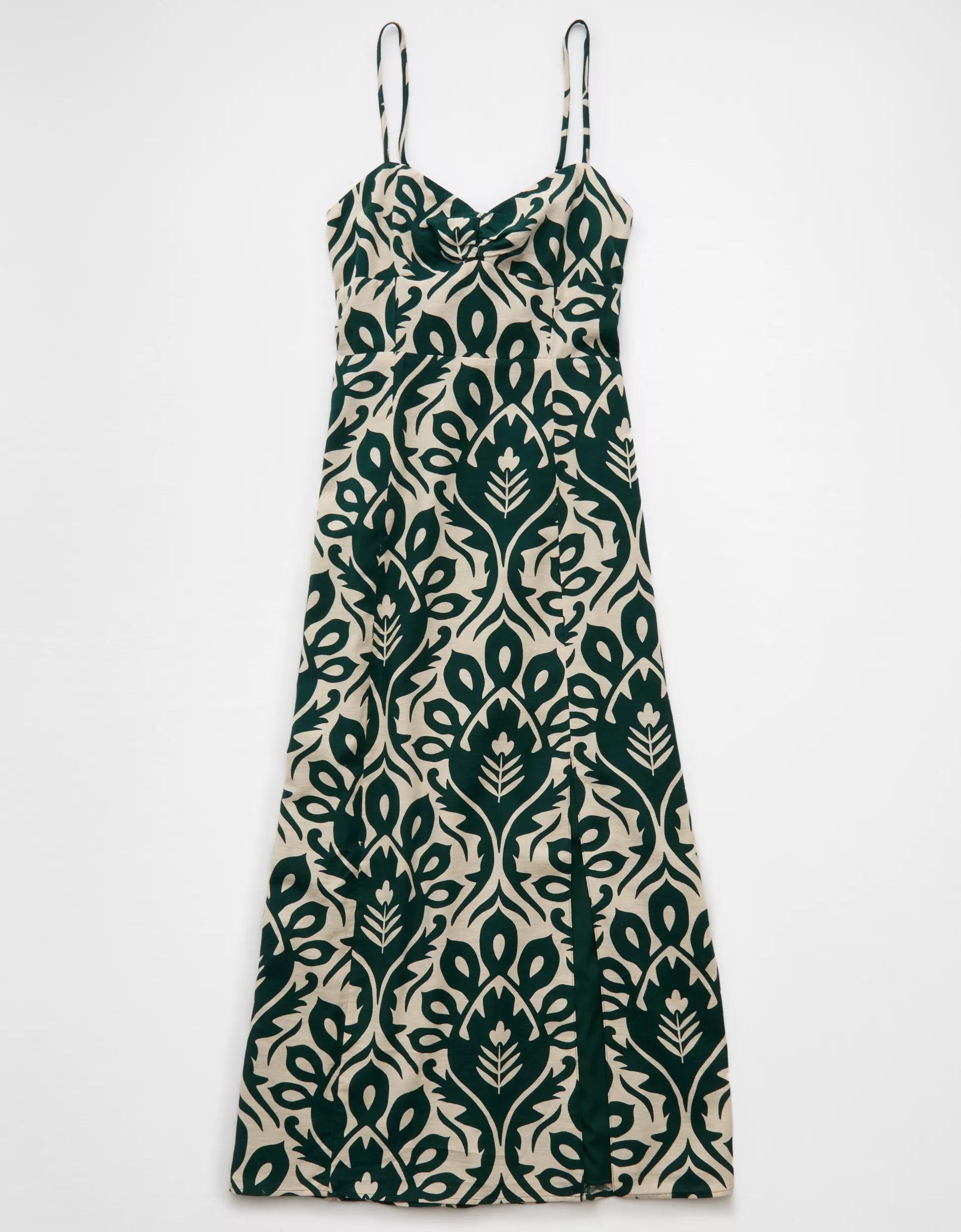 AE Catie Corset Printed Column Midi Dress Product Image