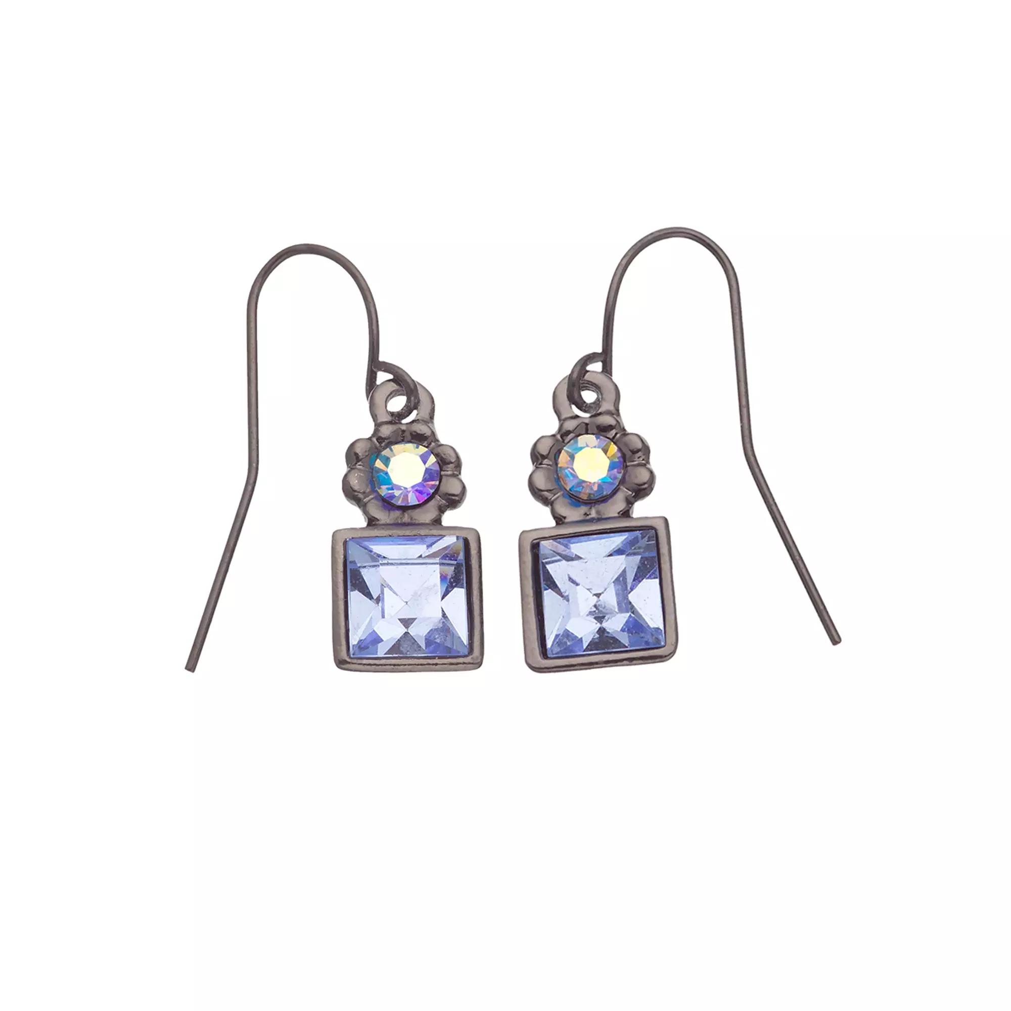 1928® Simulated Sapphire Drop Earrings, Women's, Blue Product Image