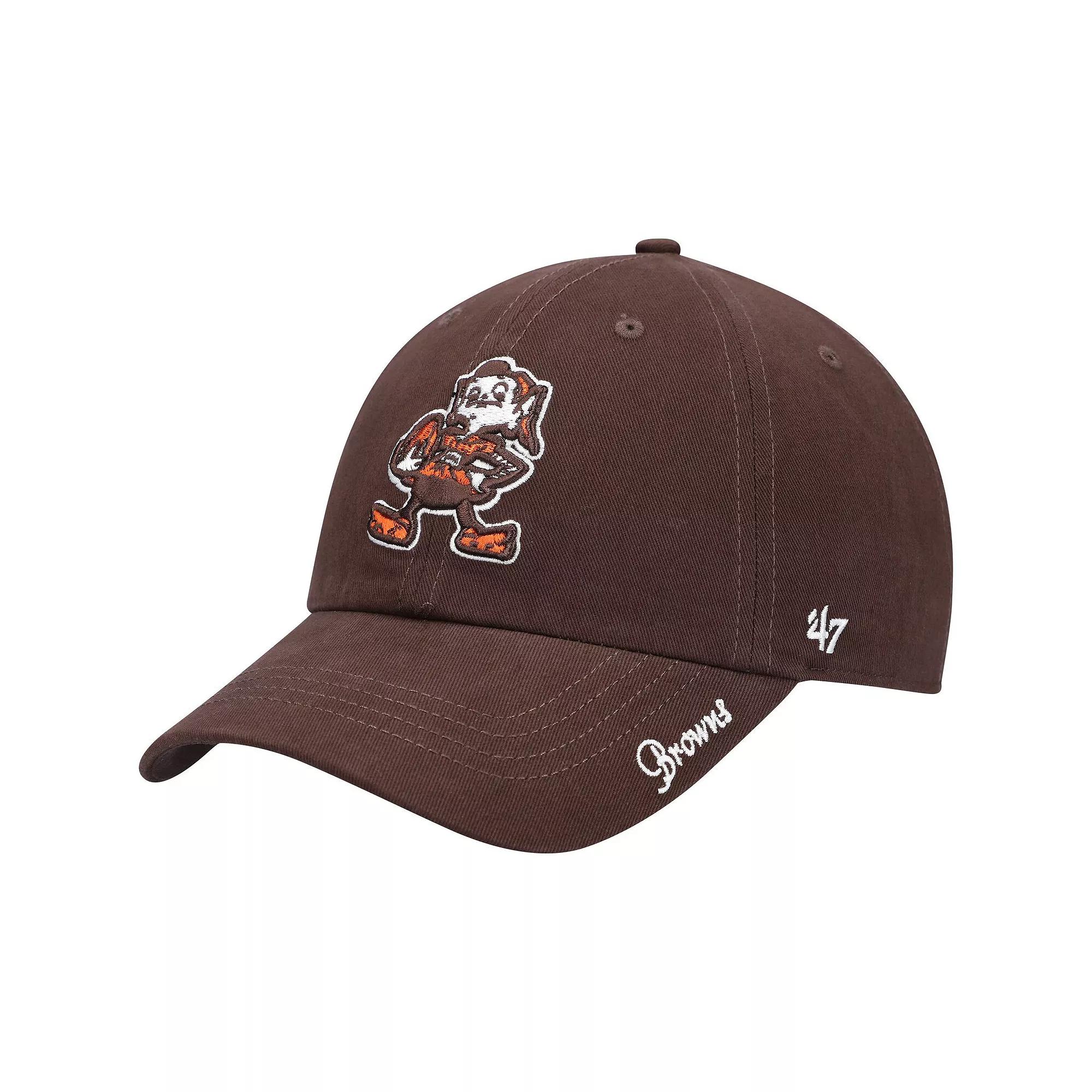 Women's '47 Brown Cleveland Browns Brownie The Elf Miata Clean Up Legacy Adjustable Hat Product Image