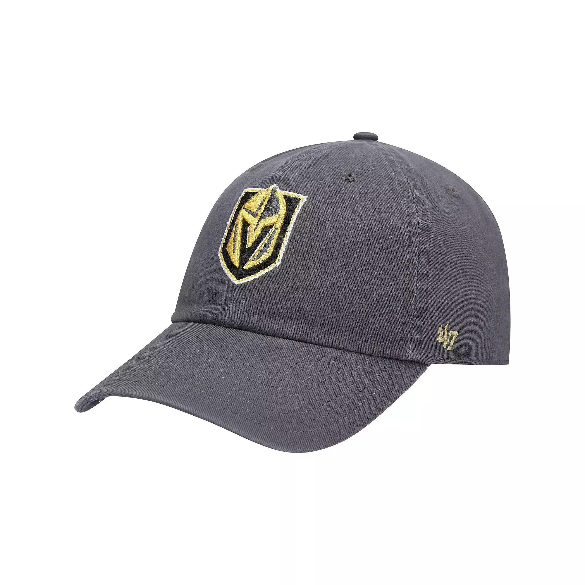 Men's '47 Charcoal Vegas Golden Knights Team Clean Up Adjustable Hat, Lvk Charco Product Image