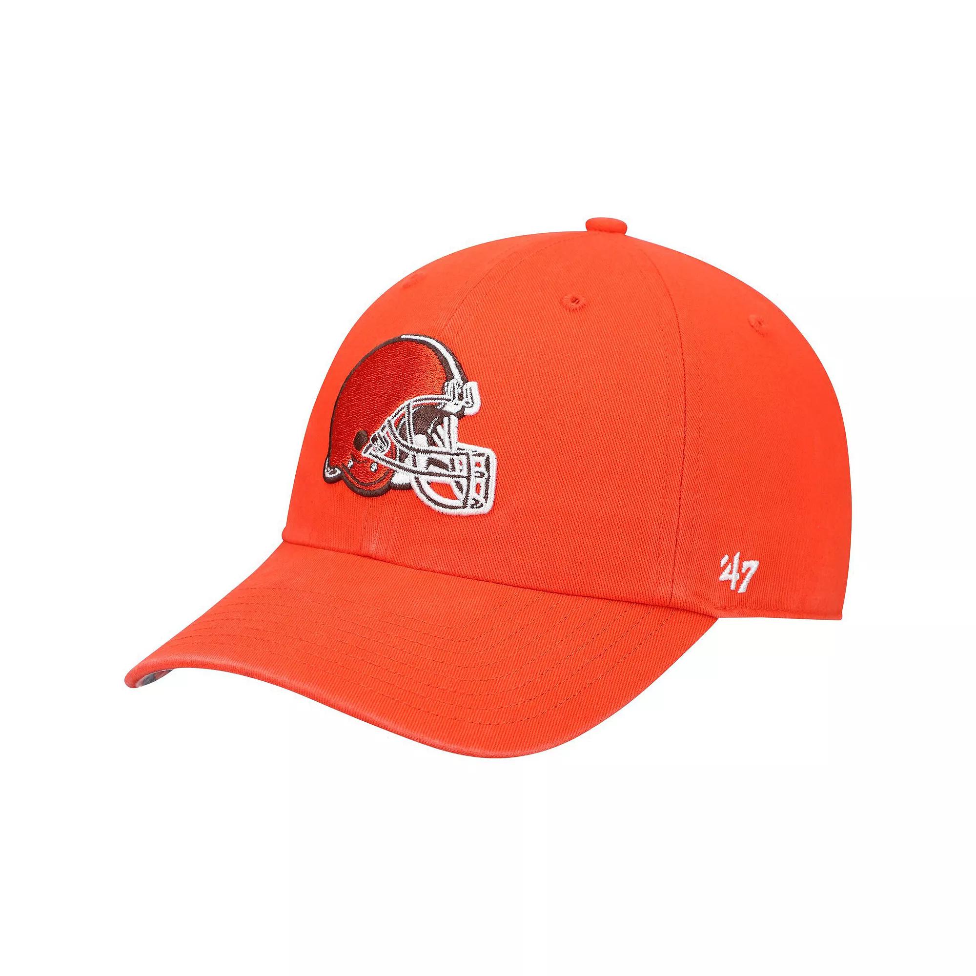 Men's '47 x Zubaz Orange Cleveland Browns Undervisor Clean Up Adjustable Hat Product Image