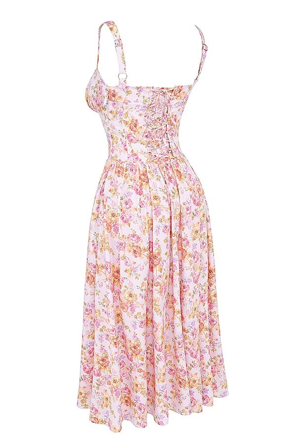 Tatiana  pink print midi sundress Product Image