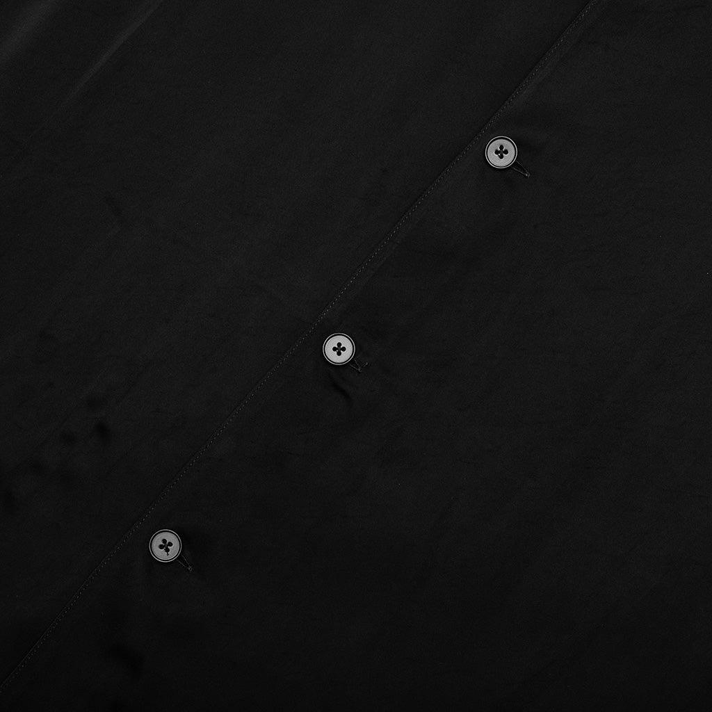 Fluid Viscose Shirt - Black Male Product Image