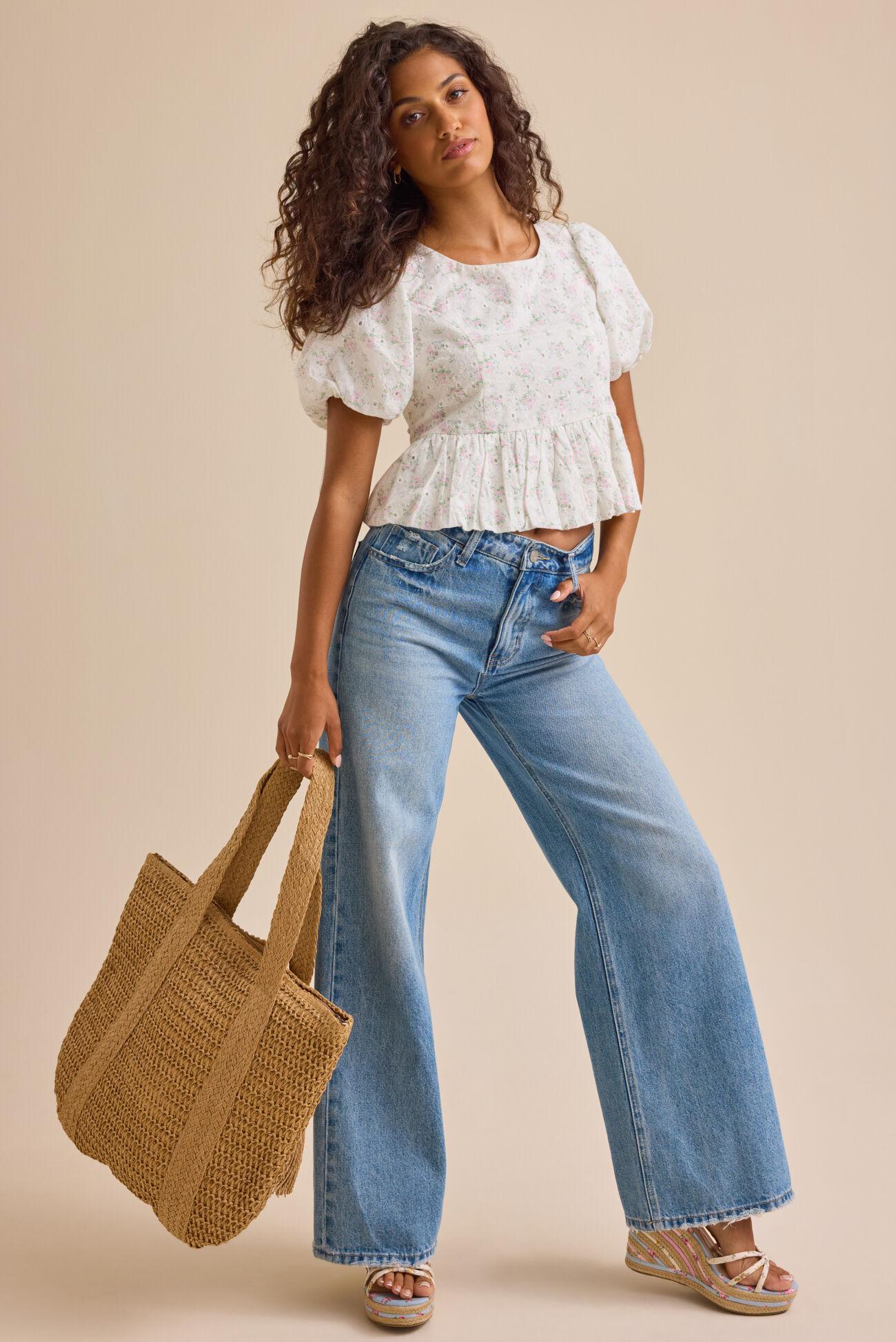 Rosalie Floral Eyelet Top Product Image