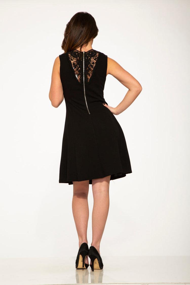 Black Mini Night Out Swing Dress Product Image