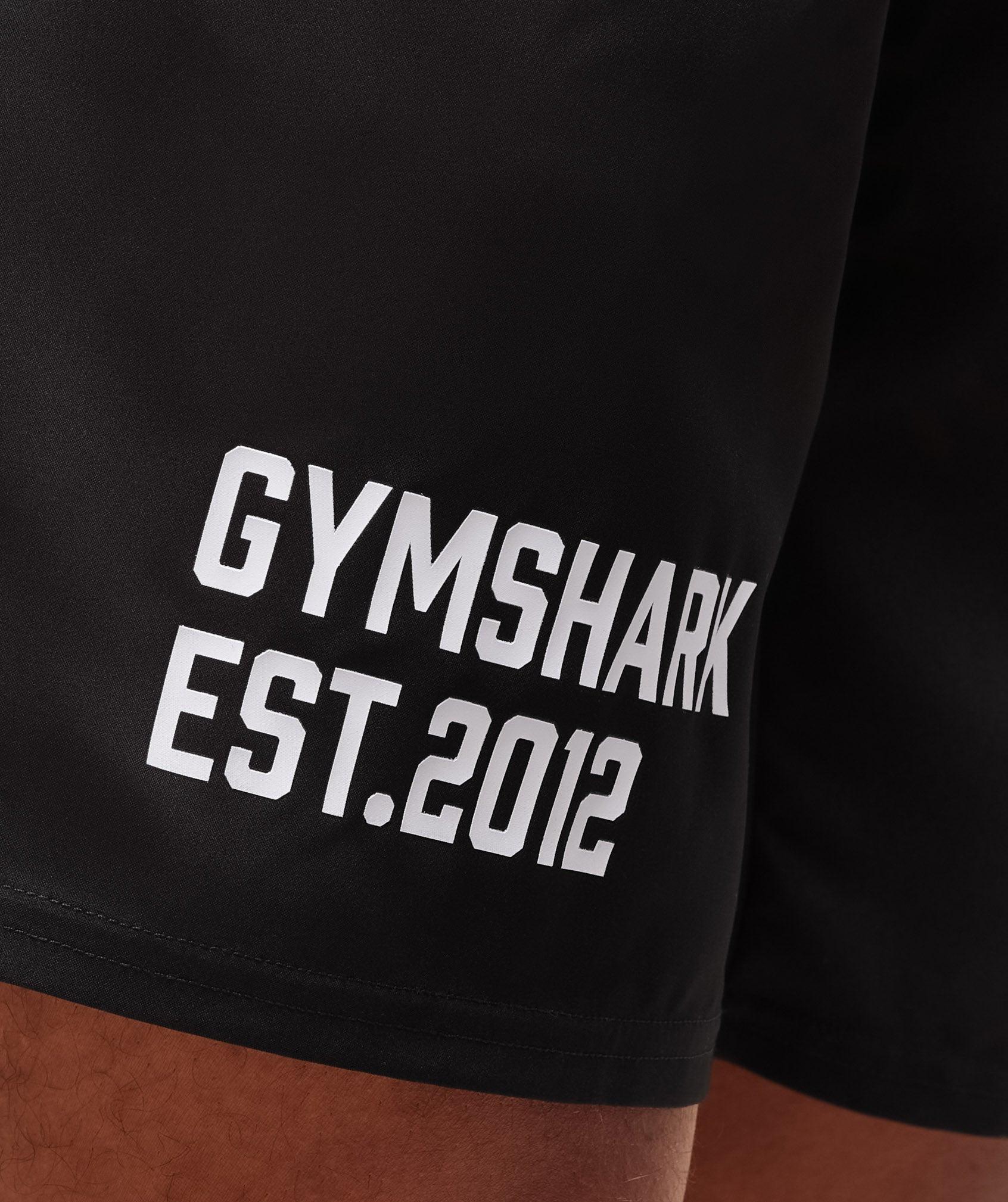 Gymshark S&C Graphic 7" Shorts - Black Male Product Image
