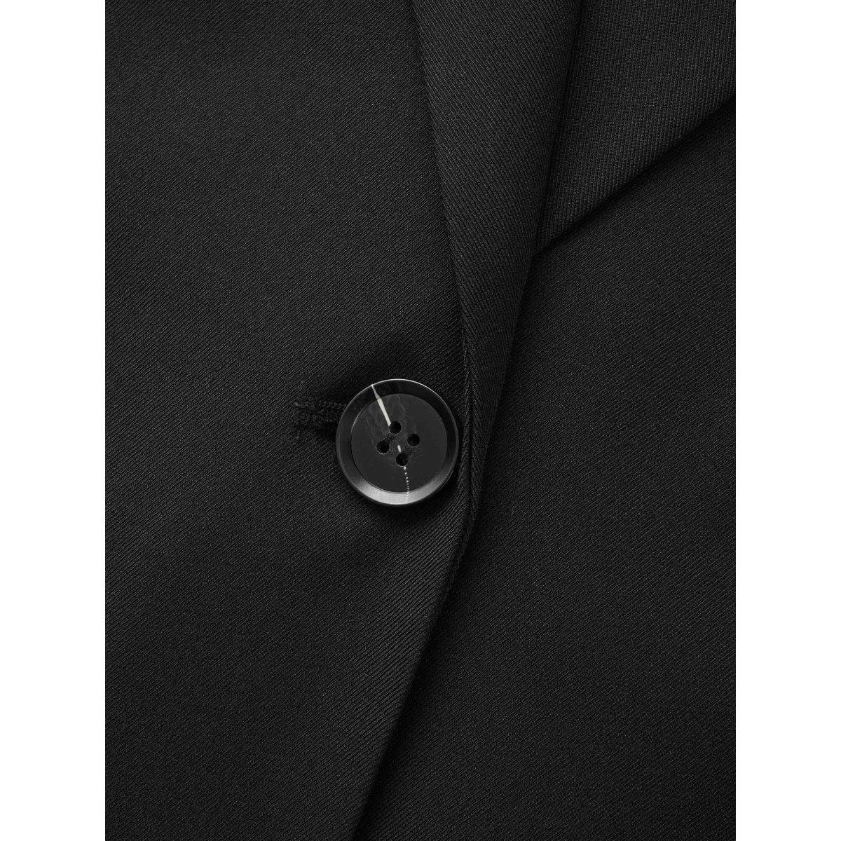 Plus Size Asymmetrical Hemline Design Gothic Jacket Women Black Button Side seam pocket Everyday Jackets BloomChic 18-20/2X Product Image