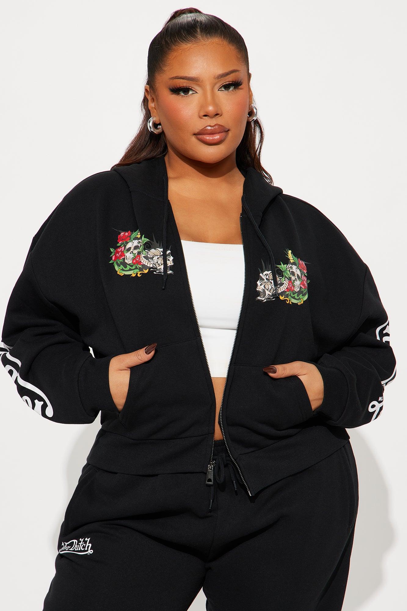 Von Dutch Skull Oasis Zip Up Hoodie - Black/combo Product Image