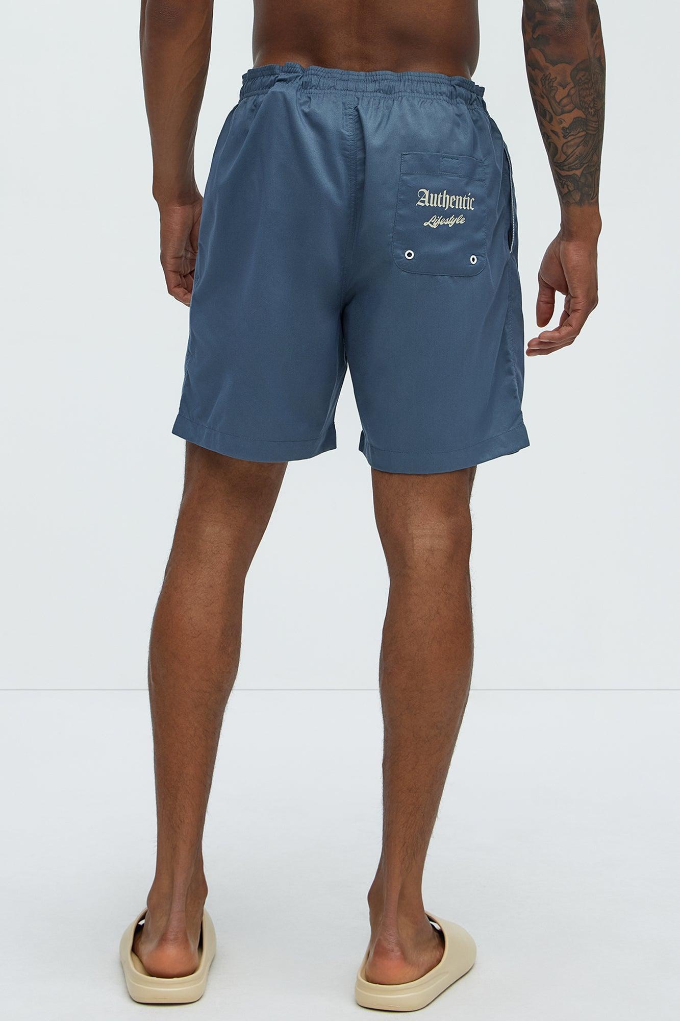 Authentic Lifestyle Swim Mid Trunk - Grey Product Image