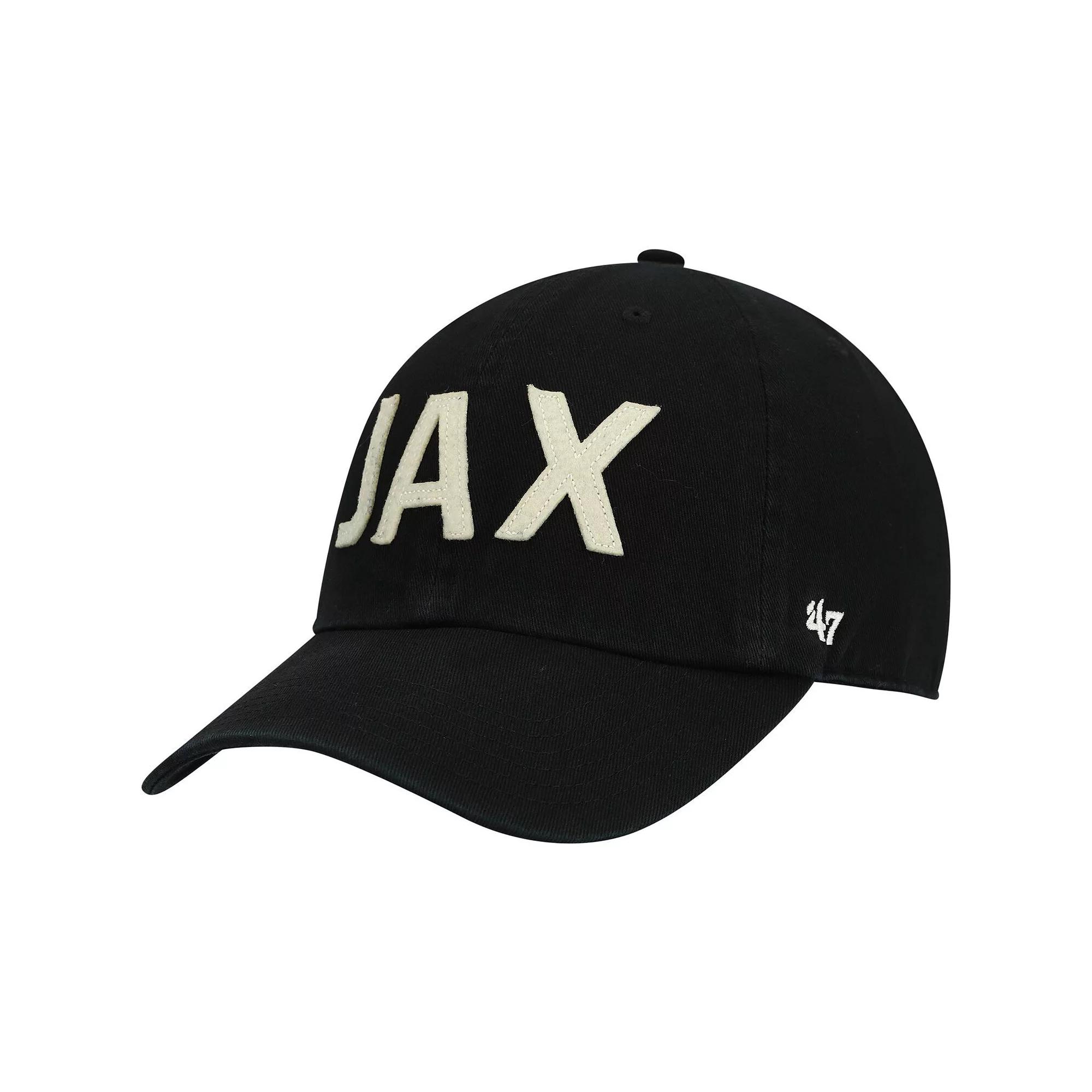 Women's '47 Black Jacksonville Jaguars Finley Clean Up Adjustable Hat Product Image