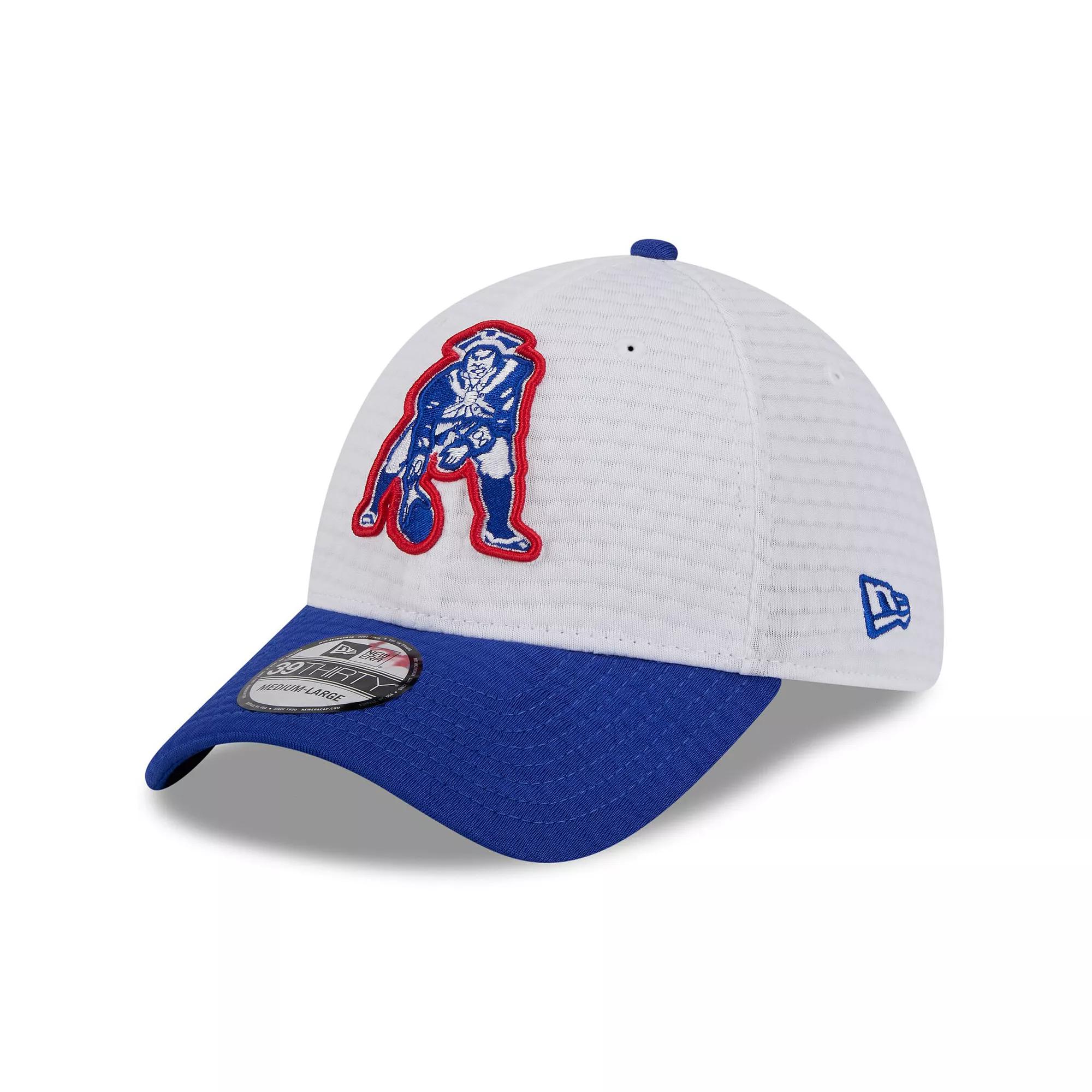 Men's New Era White/Royal New England Patriots 2024 NFL Training Camp 39THIRTY Flex Hat, Size: Small/Medium Product Image