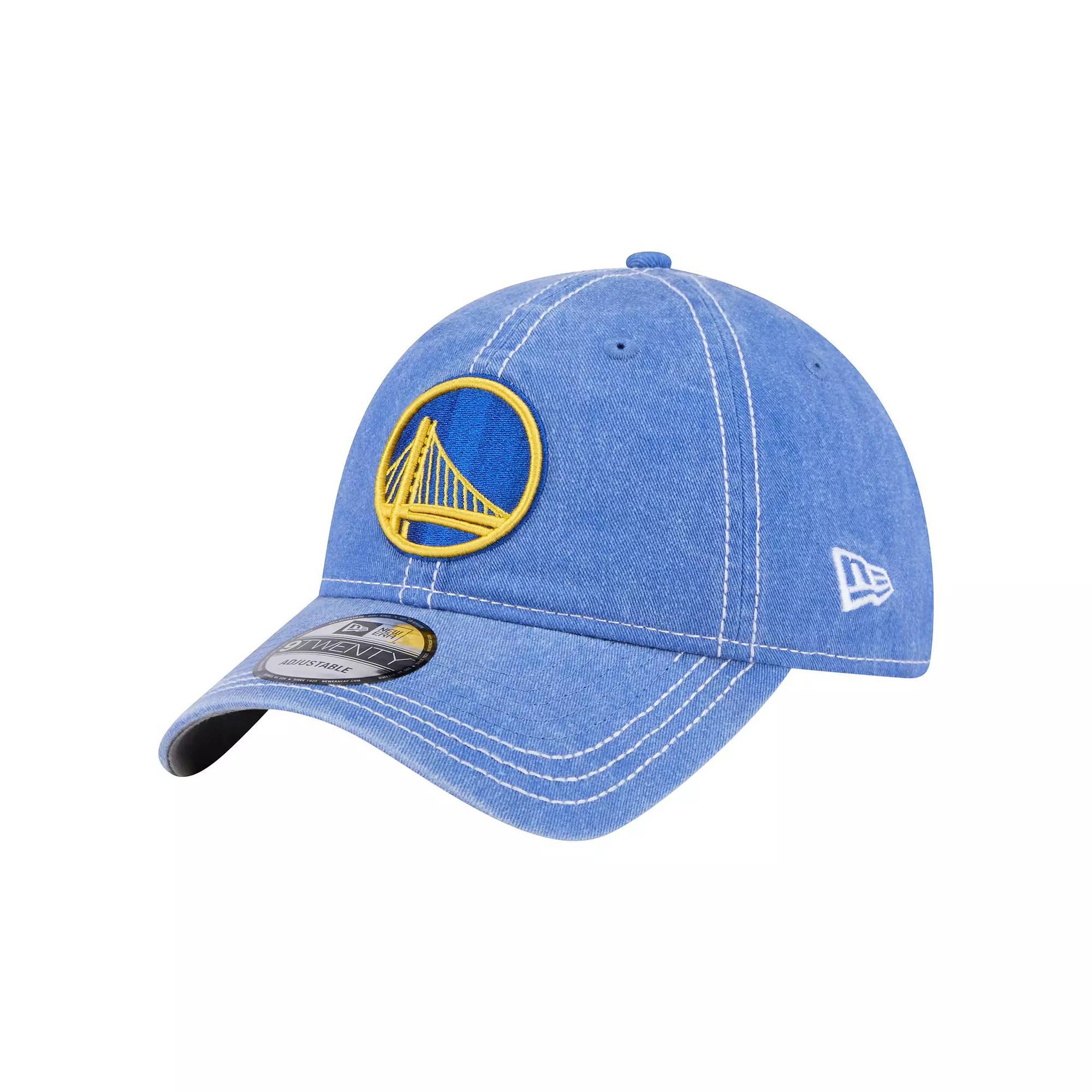 Men's New Era Royal Golden State Warriors Pigment Dyed 9TWENTY Adjustable Hat, Blue Product Image