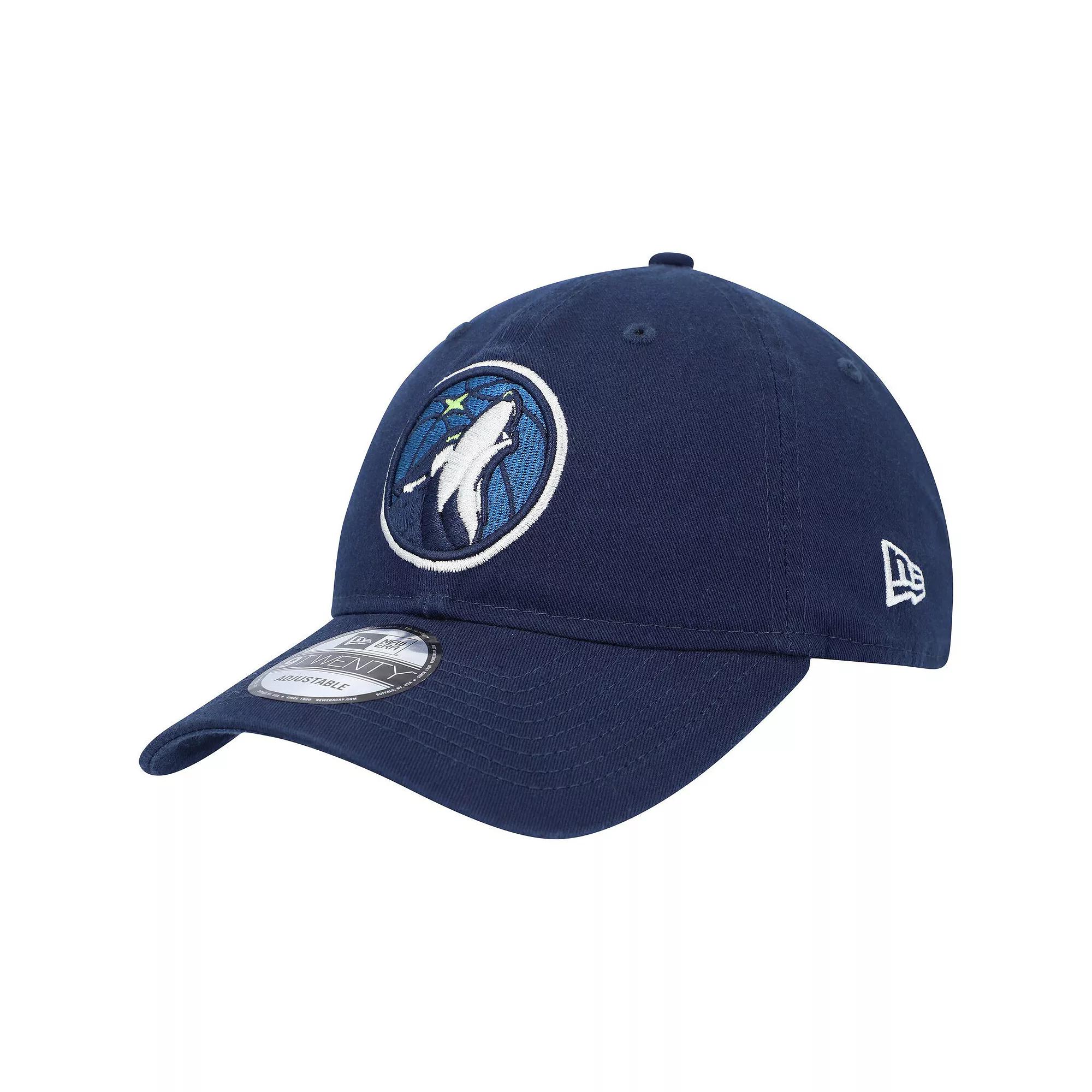 Men's New Era Navy Minnesota Timberwolves Team 2.0 9TWENTY Adjustable Hat, Blue Product Image