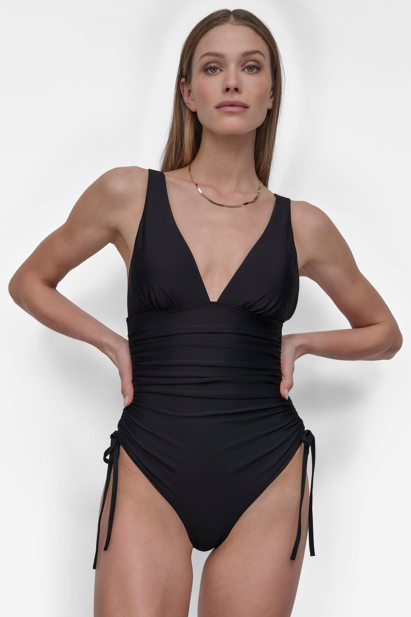 ADJUSTABLE SIDE-TIE SHIRRED ONE PIECE Product Image