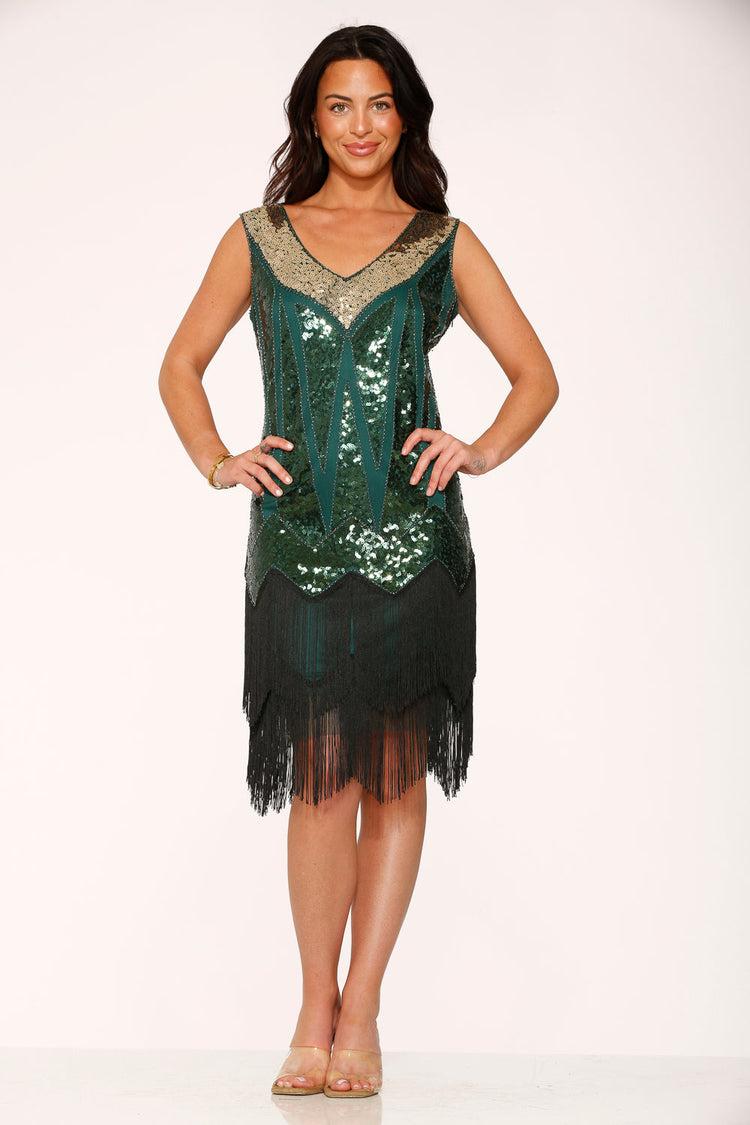 Green Flapper Dress Product Image