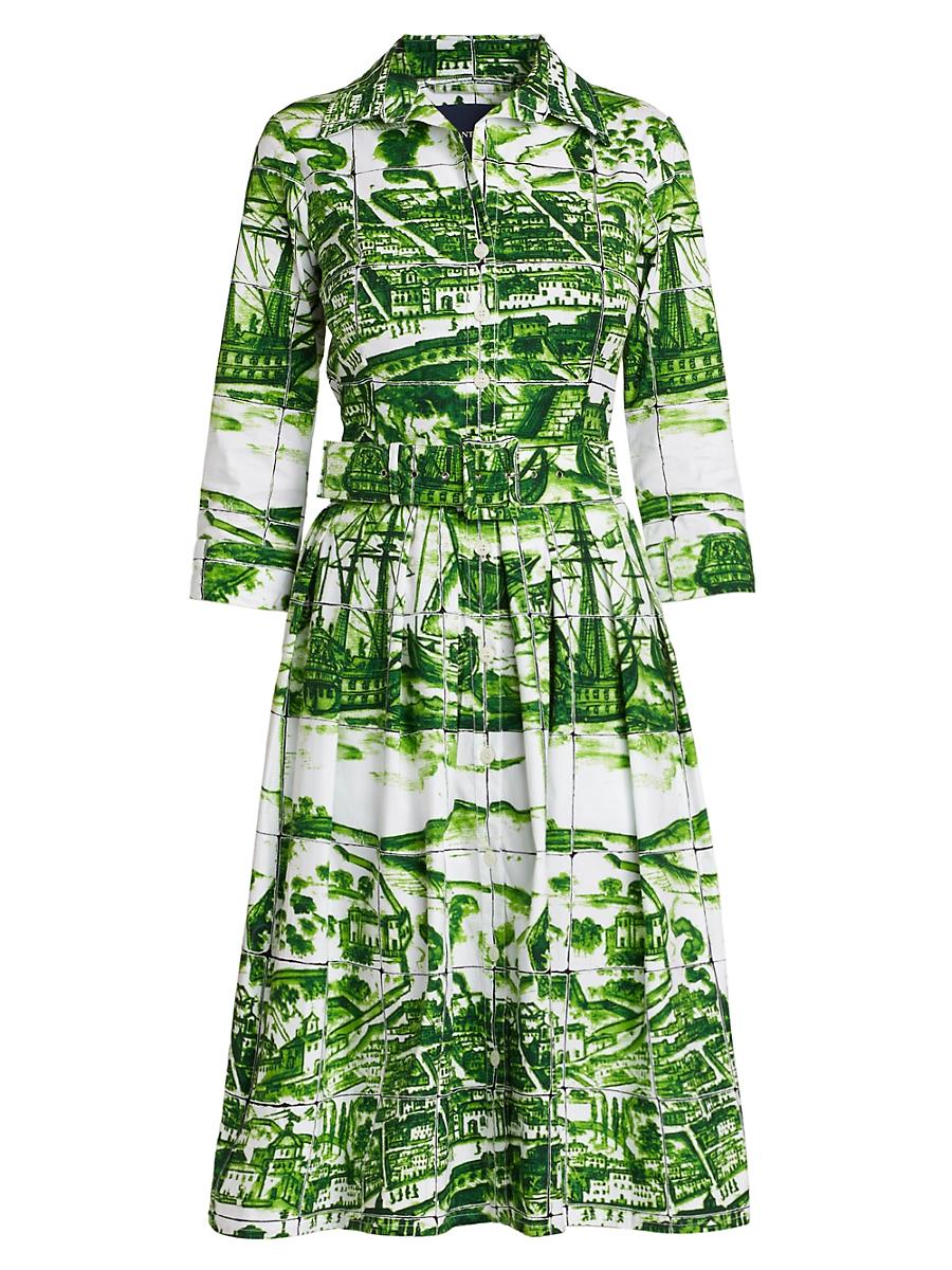 Womens Audrey Toile Cotton Shirtdress Product Image