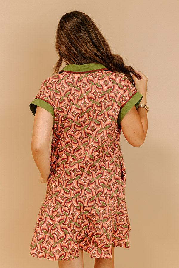 Cider Dreams Mini Dress in Olive Product Image