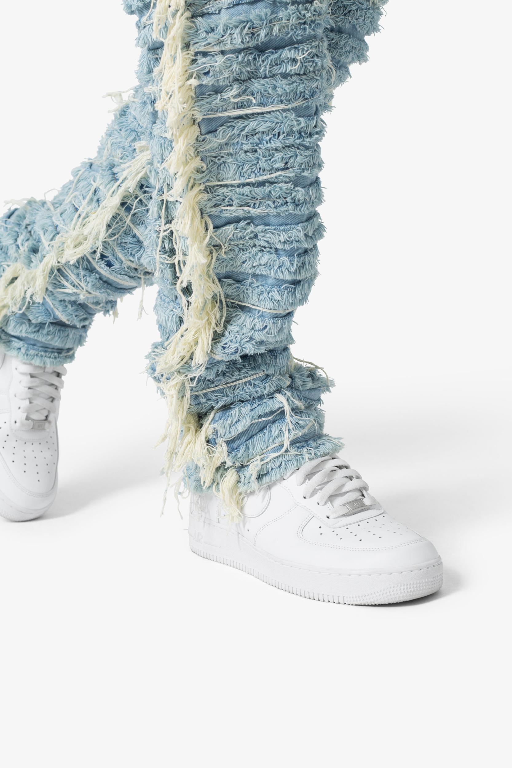 V631 Baggy Frayed Denim - Blue Product Image