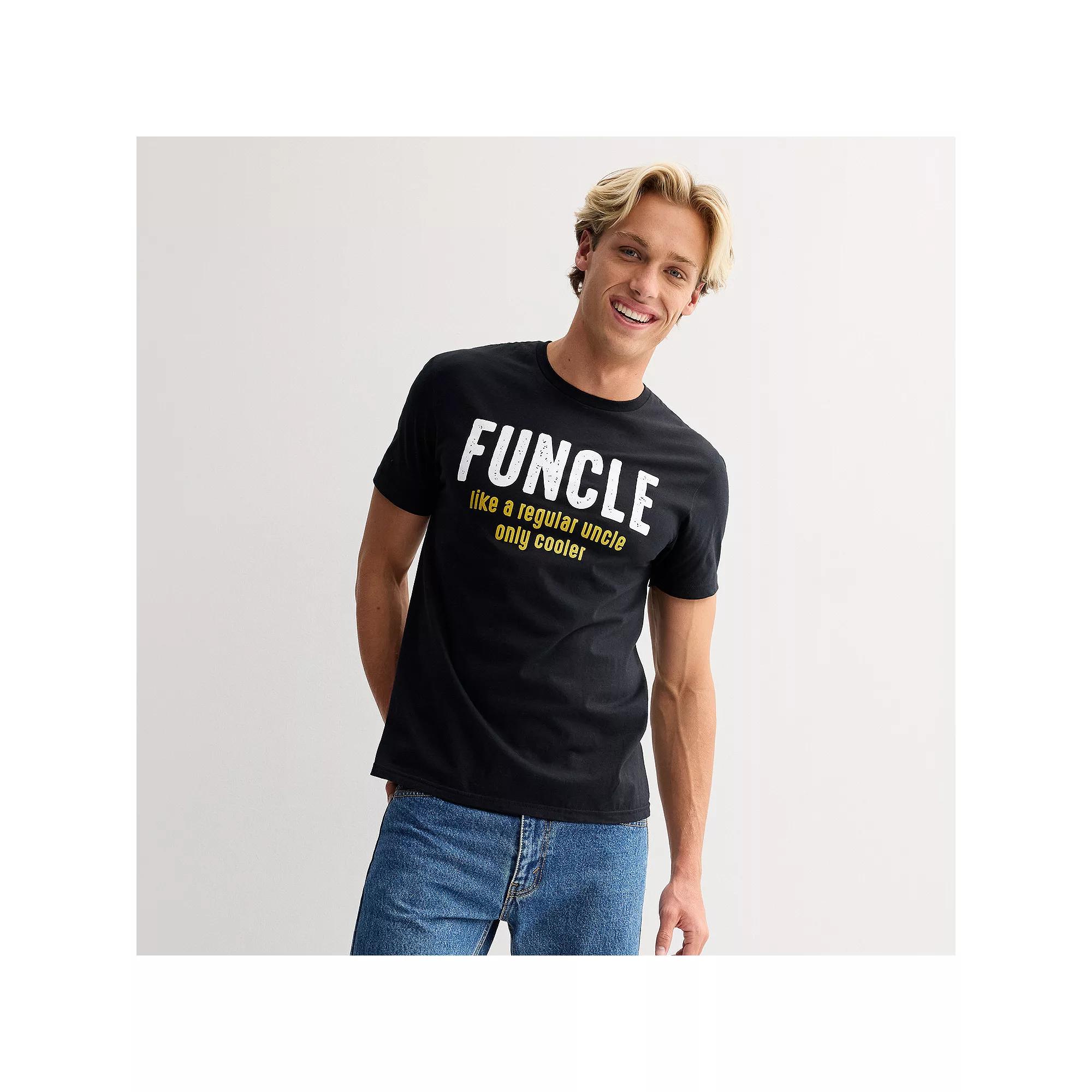 Men's Funcle Graphic Tee, Size: Large, Black Product Image
