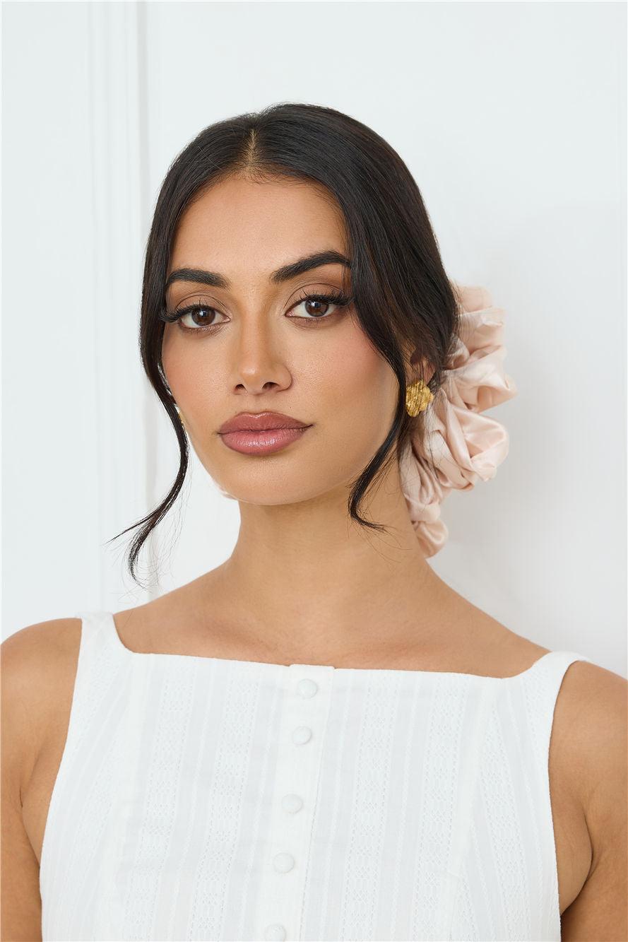 Jumbo Sleep Silk/Satin Scrunchie Champagne Product Image