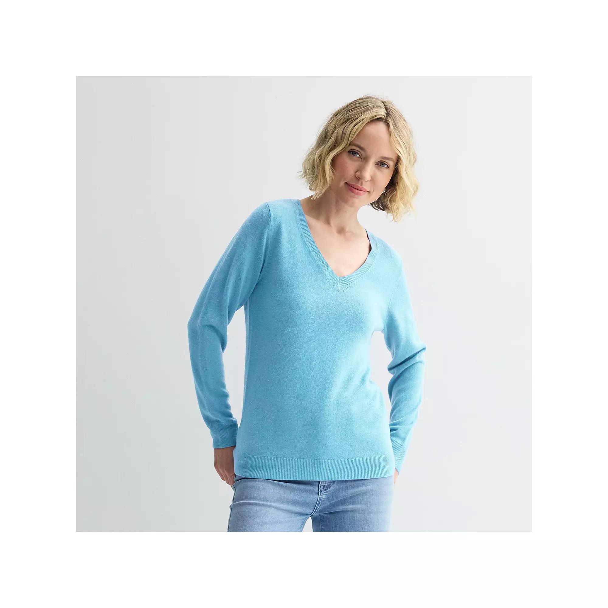 Women's Croft & Barrow® The Extra Soft V-Neck Sweater,  Product Image