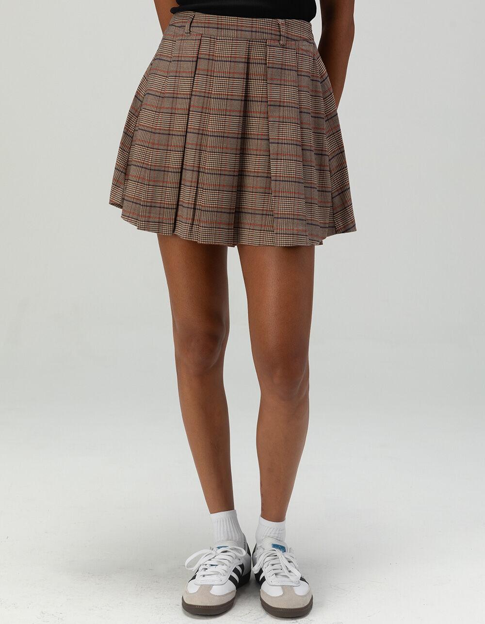 VERO MODA Ellie Womens Plaid Skirt - BROWN COMBO Product Image