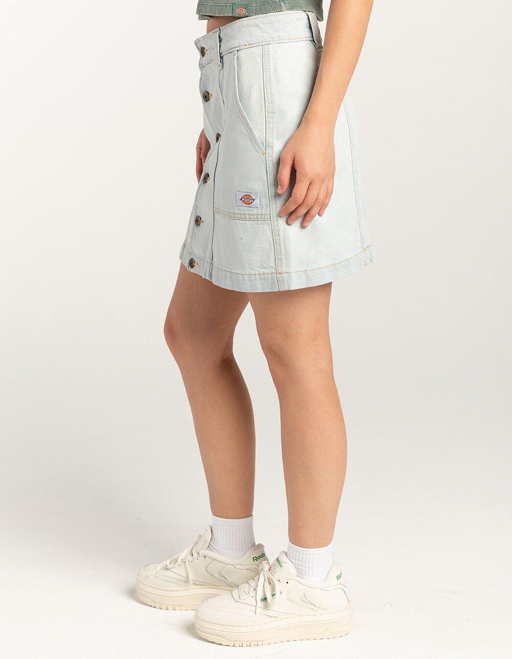 DICKIES Madison Womens Denim Mini Skirt - LIGHT WASH Product Image