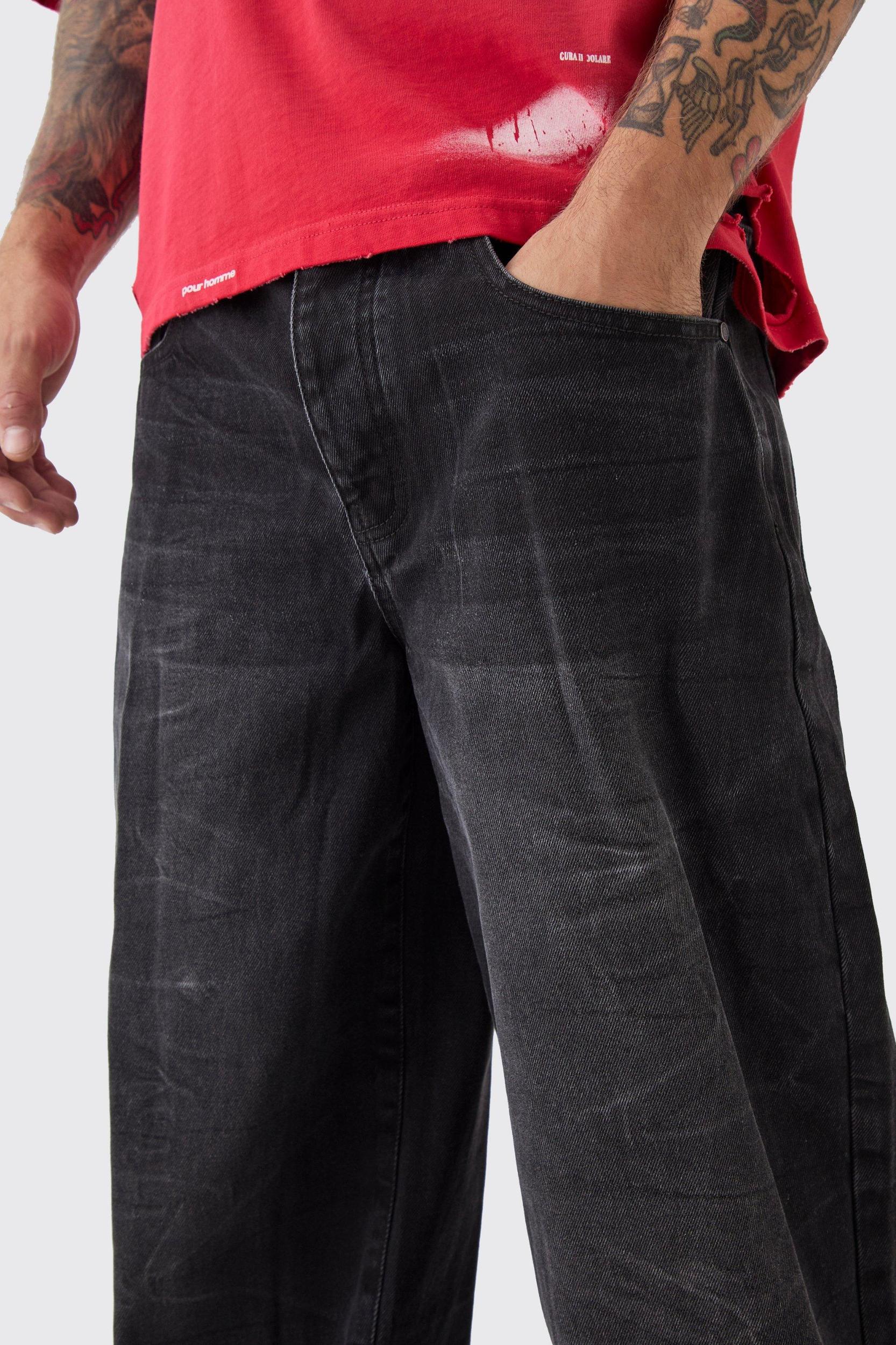 Baggy Fit Rigid Tinted Denim Jeans | boohooMAN USA Product Image