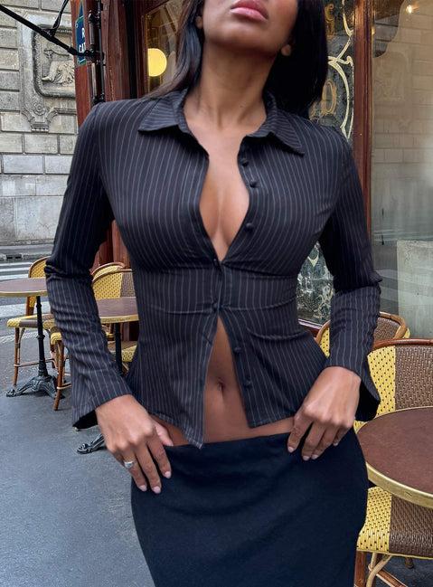 Anni Stripe Shirt Pinstripe Product Image