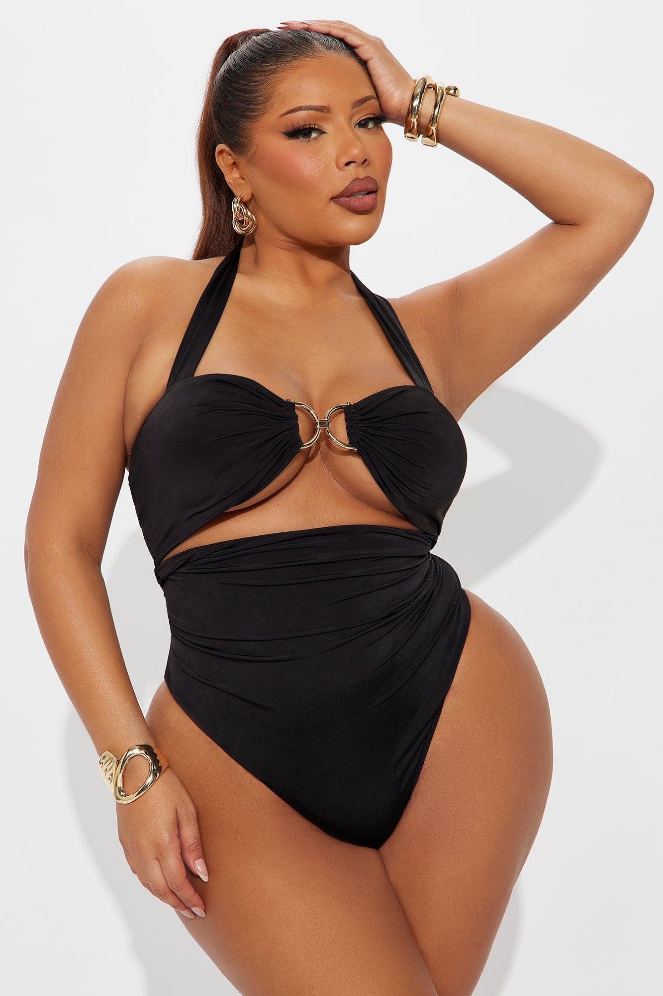 Rosé Haze Ruched Halter Bodysuit - Black Female Product Image