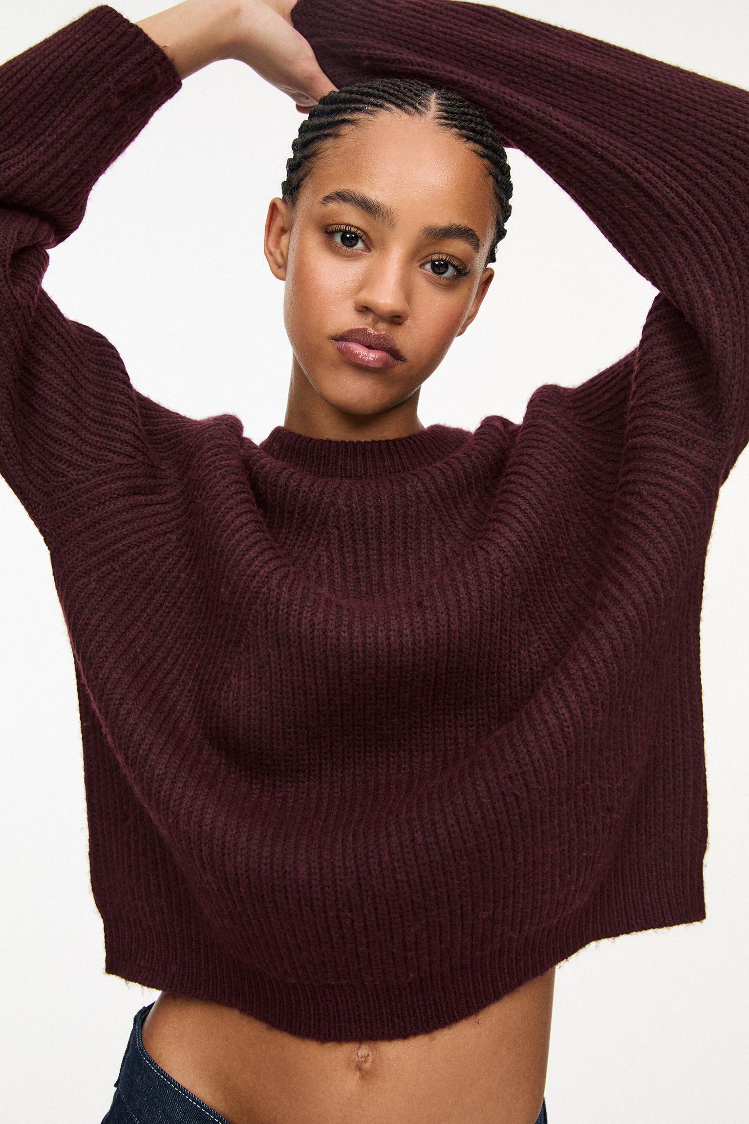 Soft purl knit sweater Product Image