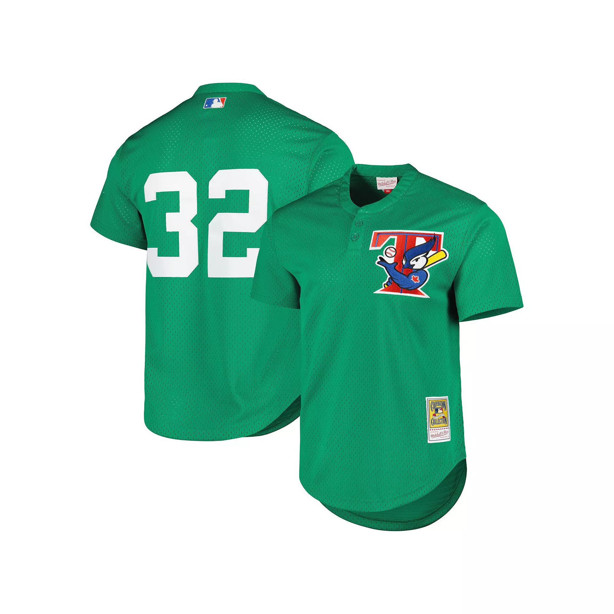 Men's Mitchell & Ness Green Toronto Blue Jays Cooperstown Collection Mesh Batting Practice Jersey,  Product Image
