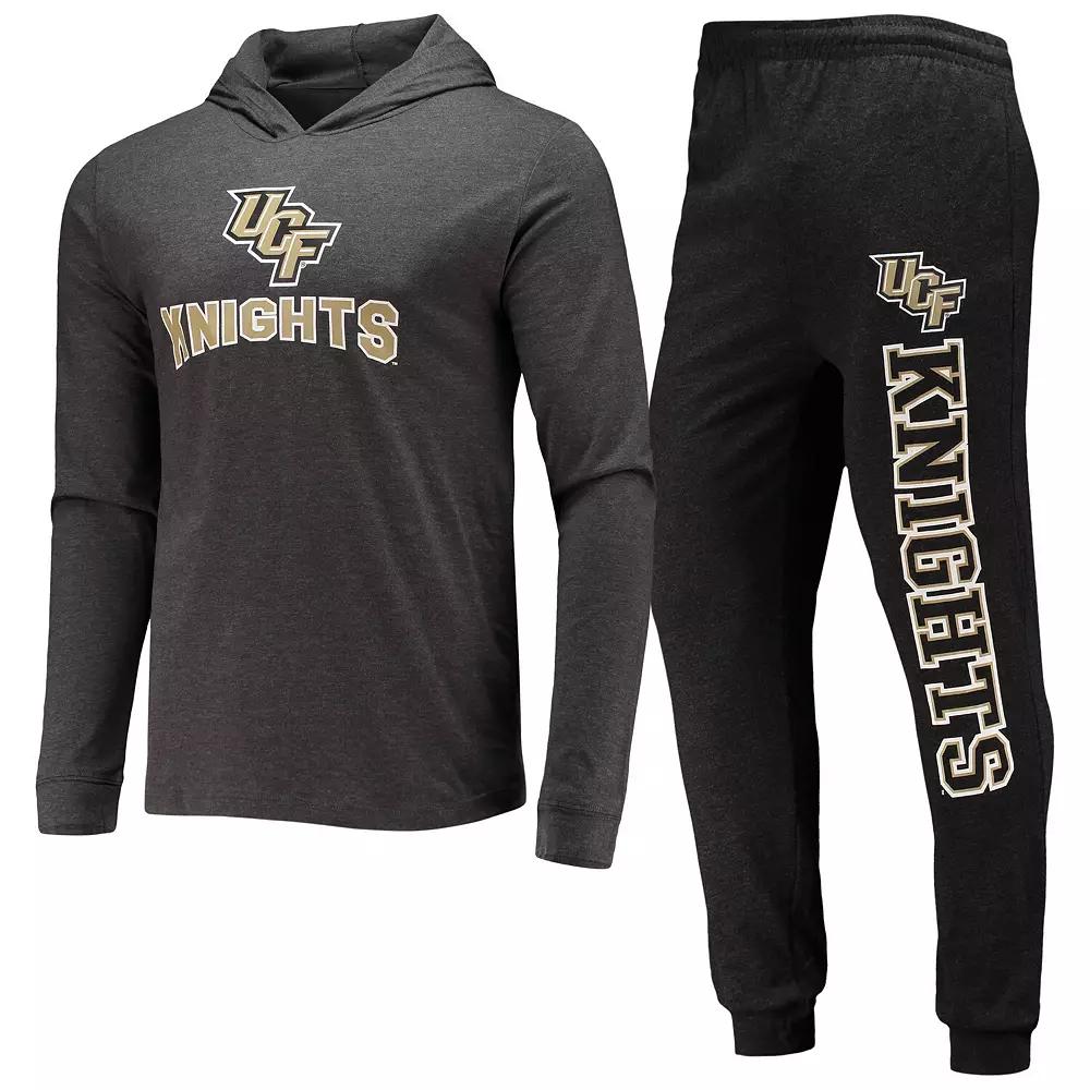 Men's Concepts Sport Black/Charcoal UCF Knights Meter Long Sleeve Hoodie T-Shirt & Jogger Pants Set,  Product Image