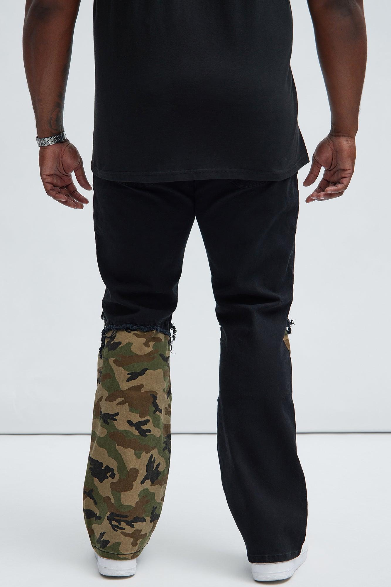 Bryce Stacked Skinny Flare Pants - Black/combo Product Image