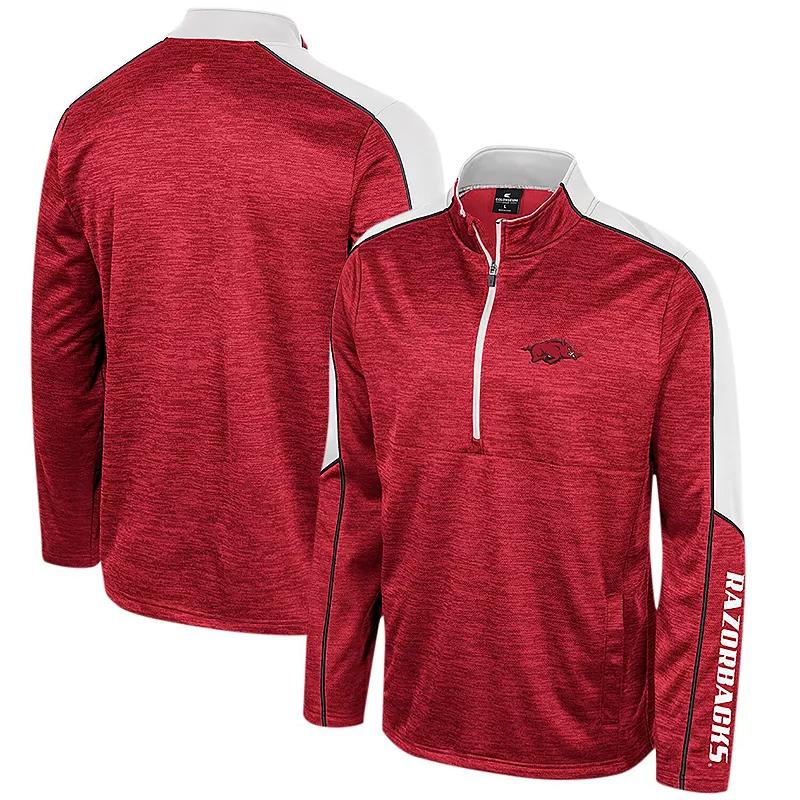 Men's Colosseum Crimson Alabama Crimson Tide Marled Half-Zip Jacket,  Product Image