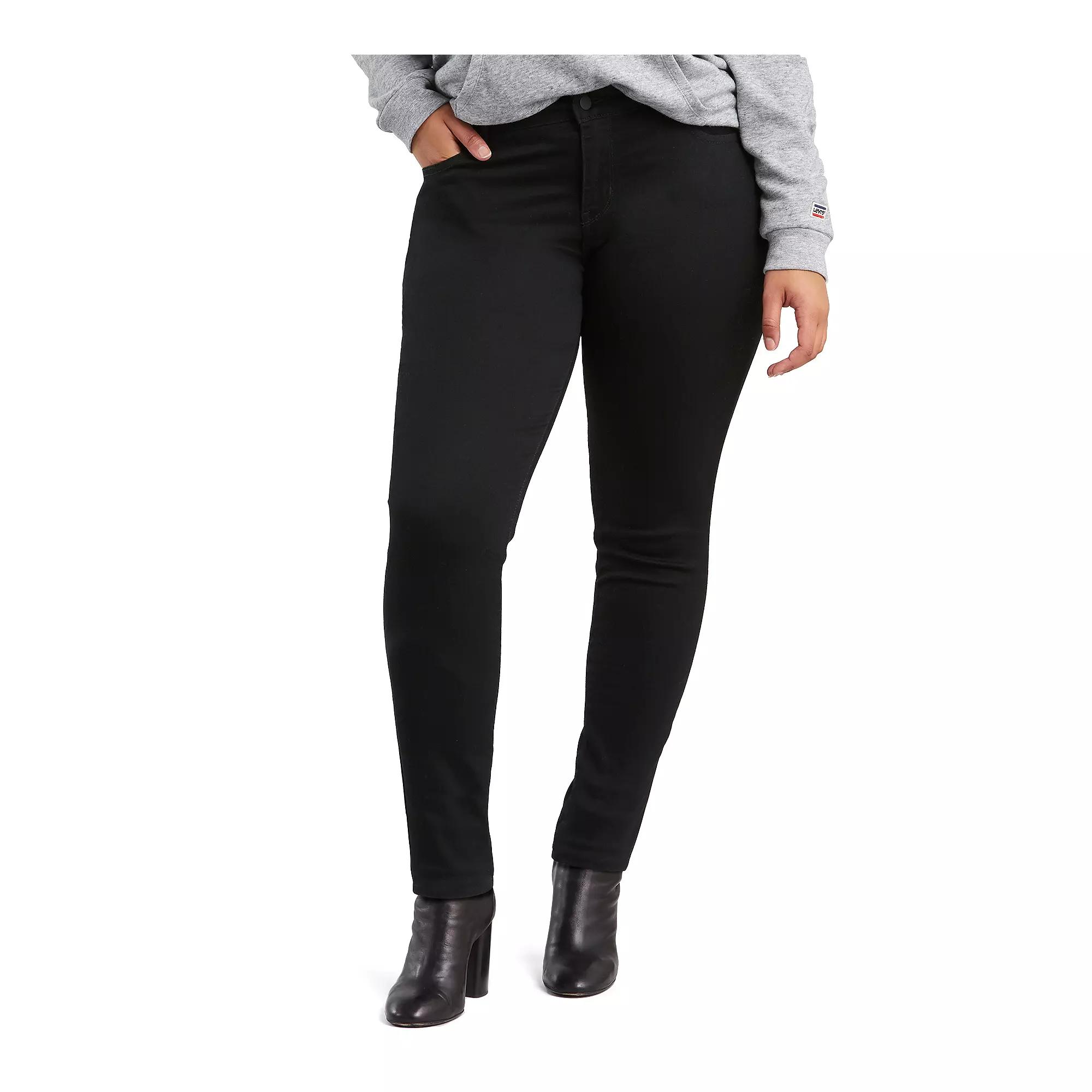 Plus Size Levis 711 Skinny Jeans, Womens Blackened Grey Product Image