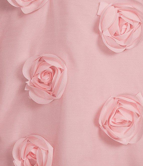 COREY LYNN CALTER Esmerelda Organza 3D Embroidered V-neck Sleeveless Midi Dress Product Image