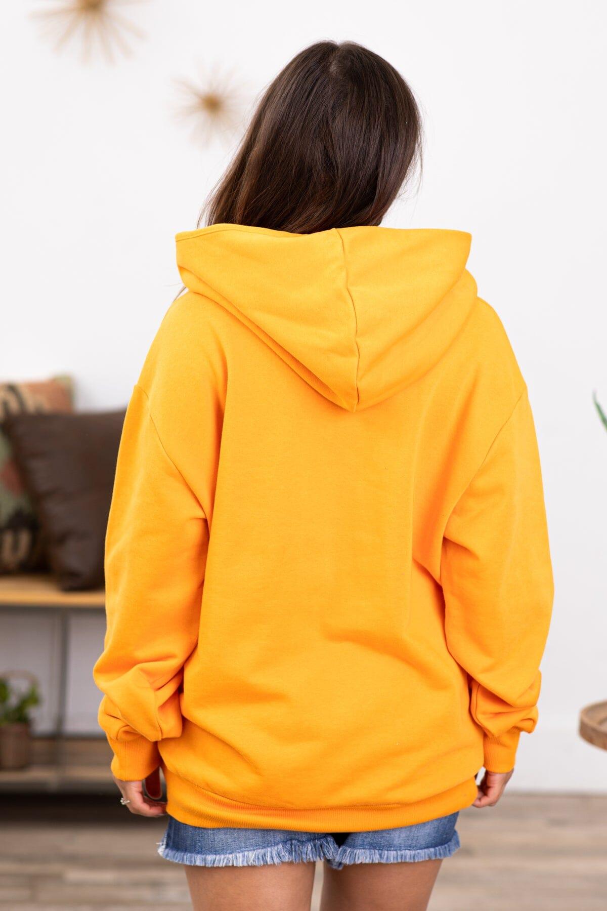 Orange Hooded Sweatshirt Product Image
